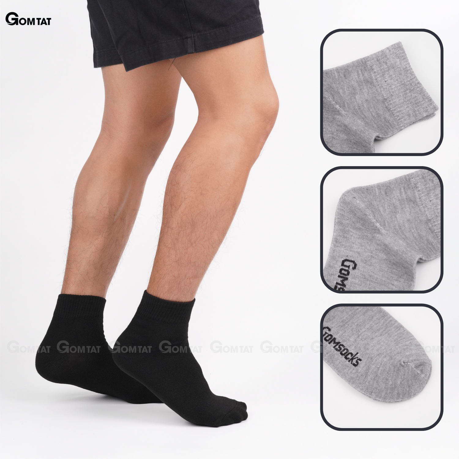 Tất cổ cao nam nữ GOMTAT trơn màu basic thoáng khí - VNX-SOCKS-CAO_thumbnail_9