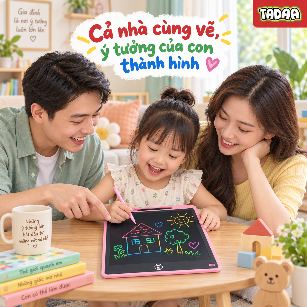 Bảng viết vẽ điện tử LCD đa sắc 16 inch – Bé Thỏa Sức Sáng Tạo_thumbnail_2