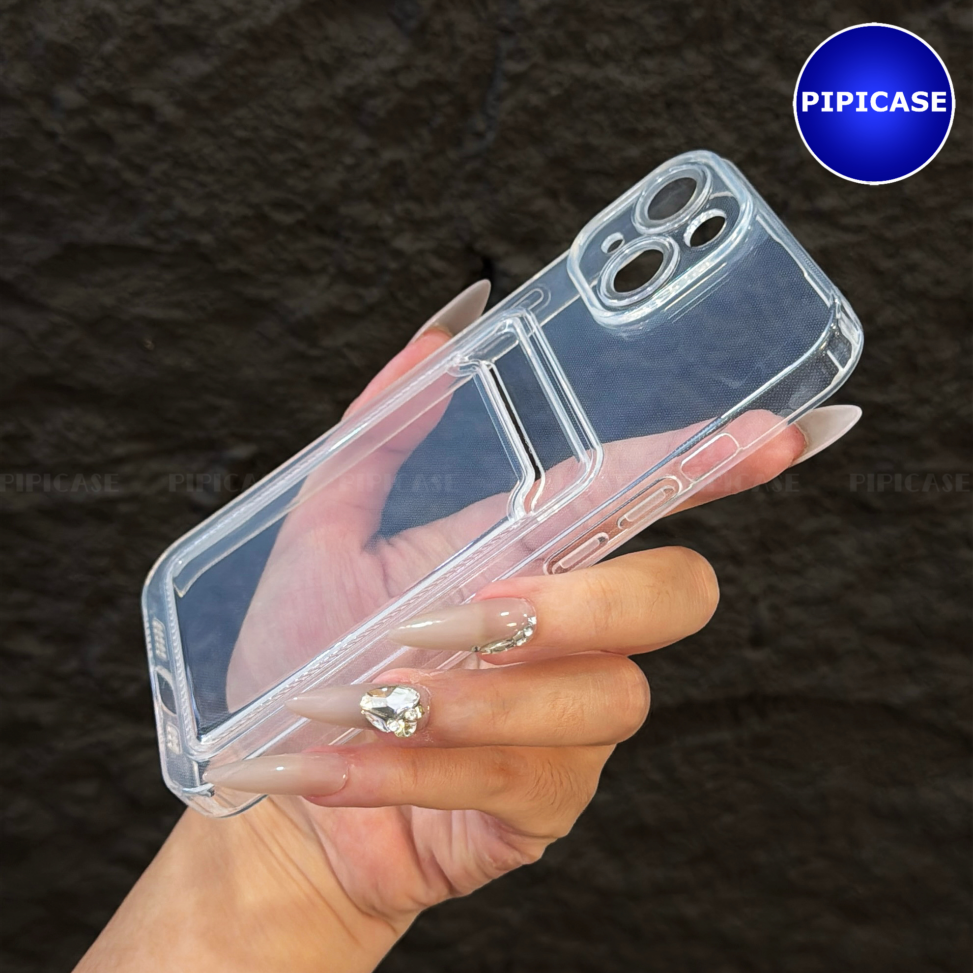 Ốp Lưng iPhone 14 - Ốp Thẻ - Trong Suốt_thumbnail_18