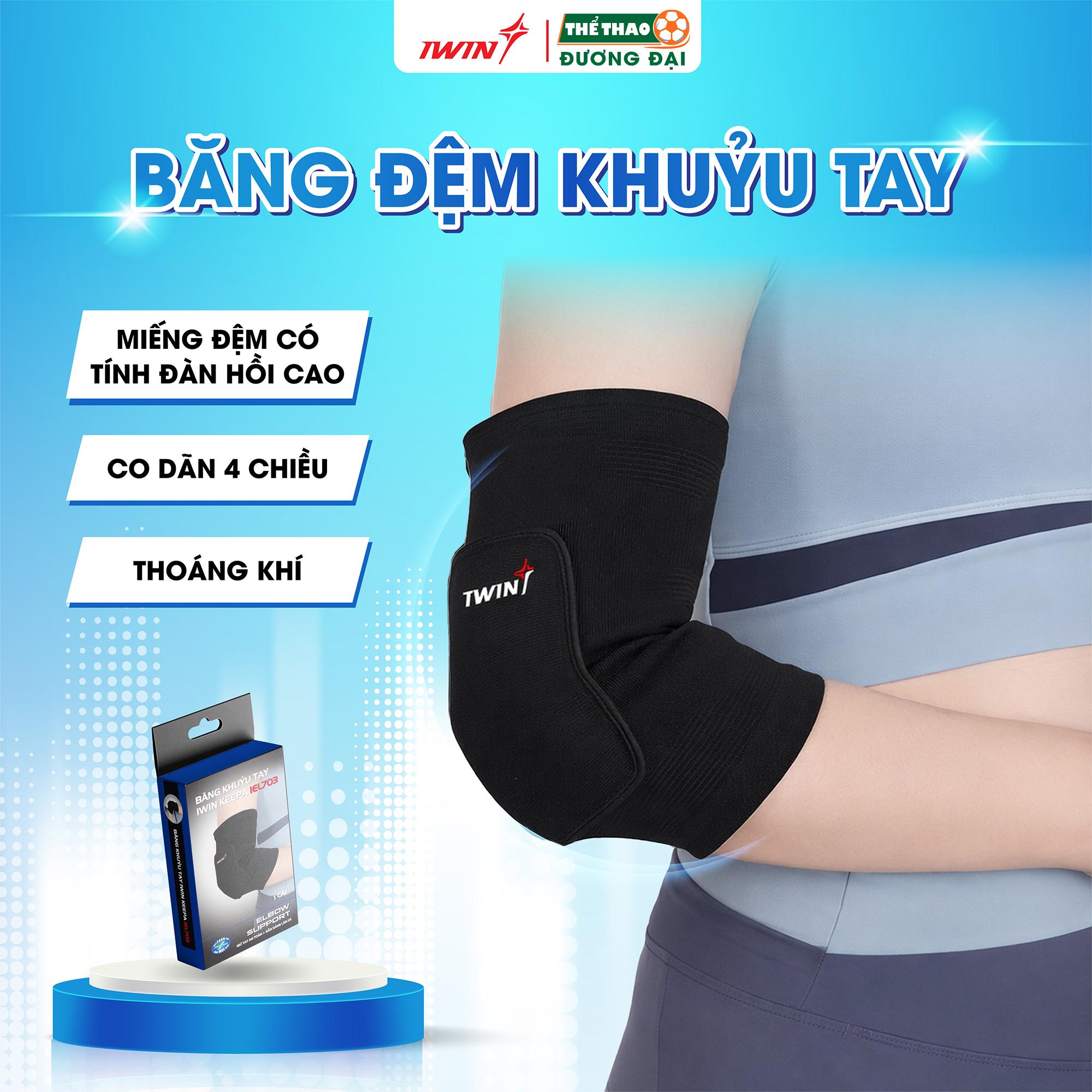 Bó Chỏ Đệm iWin Keepa (1 Chiếc) Băng Khuỷu Tay Hỗ Trợ Tập Luyện Thể Thao Đương Đại