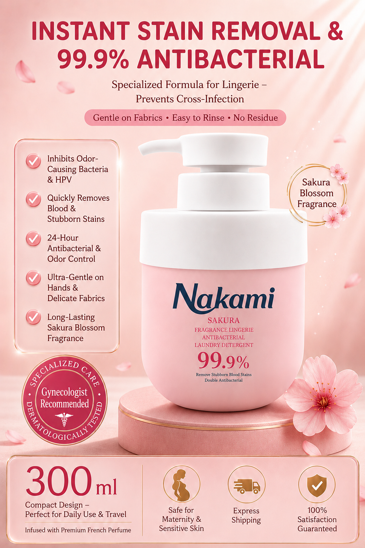 Nakami Sakura Fragrance Lingerie  Disinfectant Laundry Detergent 300mL_thumbnail_7
