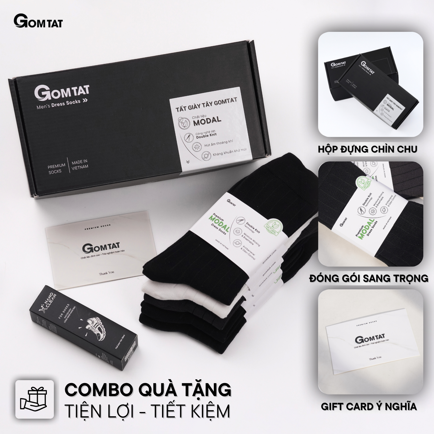 [MODAL PREMIUM] Hộp 5 đôi tất nam đi giày tây GOMTAT, chất liệu sợi Modal gỗ sồi cao cấp kháng khuẩn - STA-5012_thumbnail_10