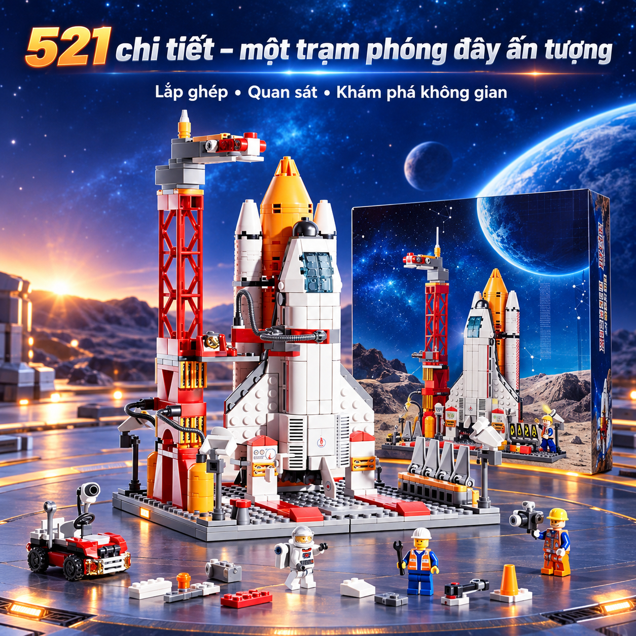 Bộ xếp hình tàu vũ trụ 521 chi tiết – Chinh Phục Không Gian_thumbnail_1