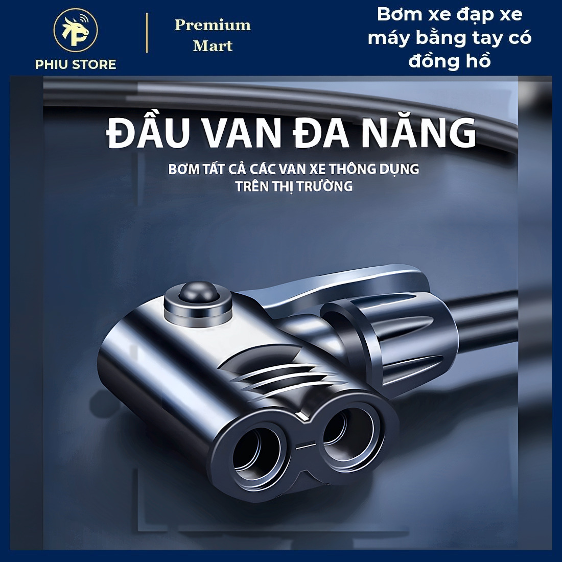 Bơm Tay Xe Máy - Bơm Xe Đạp Xe Máy Bằng Tay có Đồng Hồ, Bơm Tay Xe Máy có Đồng Hồ - PHIU STORE_thumbnail_2