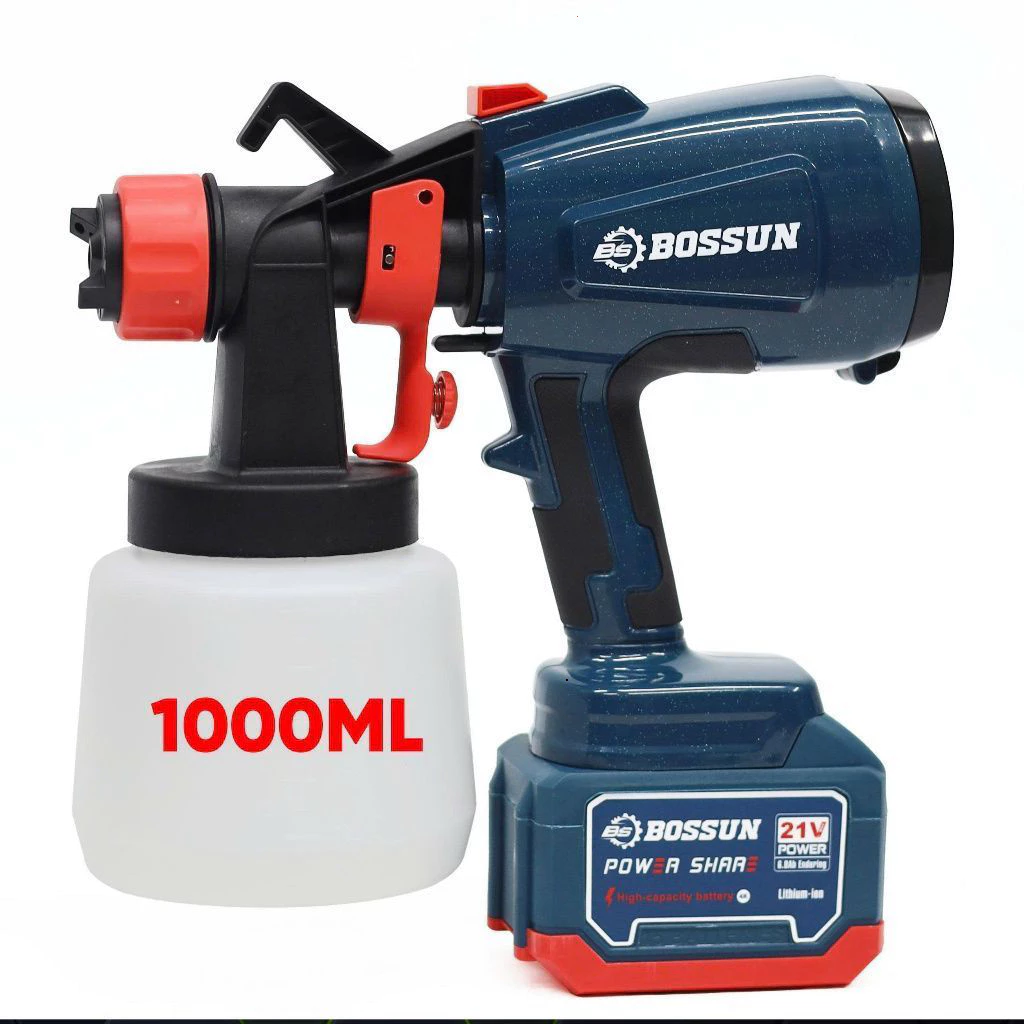 Máy Phun Sơn Pin BOSSUN BS450 450W – Bình Sơn 1000ml, Phun Sơn Cầm Tay Đa Năng_thumbnail_5