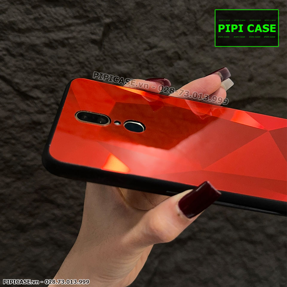 Ốp Lưng Oppo F11 Pro - Kim Cương 6D - Đỏ_thumbnail_2
