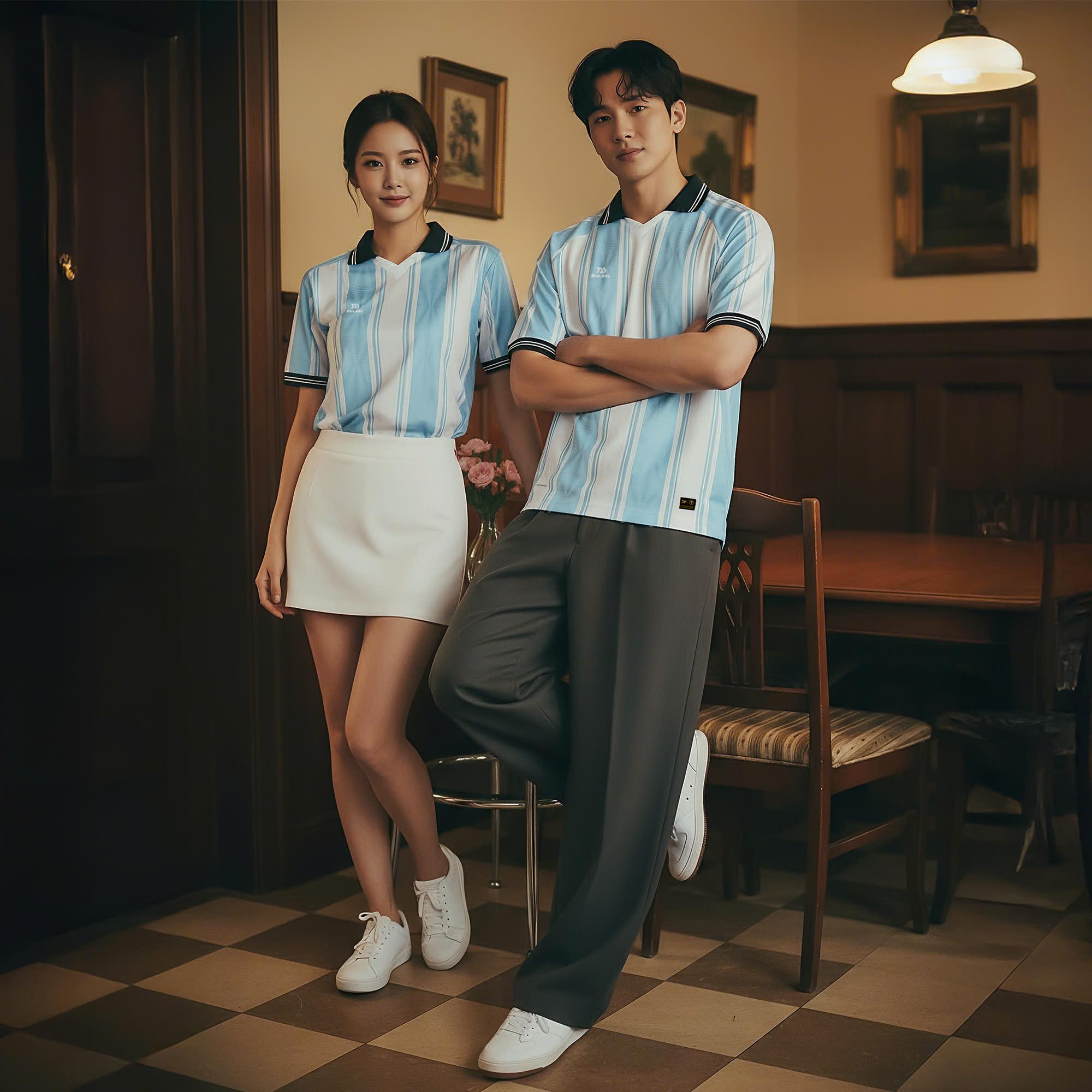 Áo Bóng Đá Retro Bulbal Herita Kẻ Sọc Vải Microdry Đứng Form Thoáng Mát Thể Thao Đương Đại