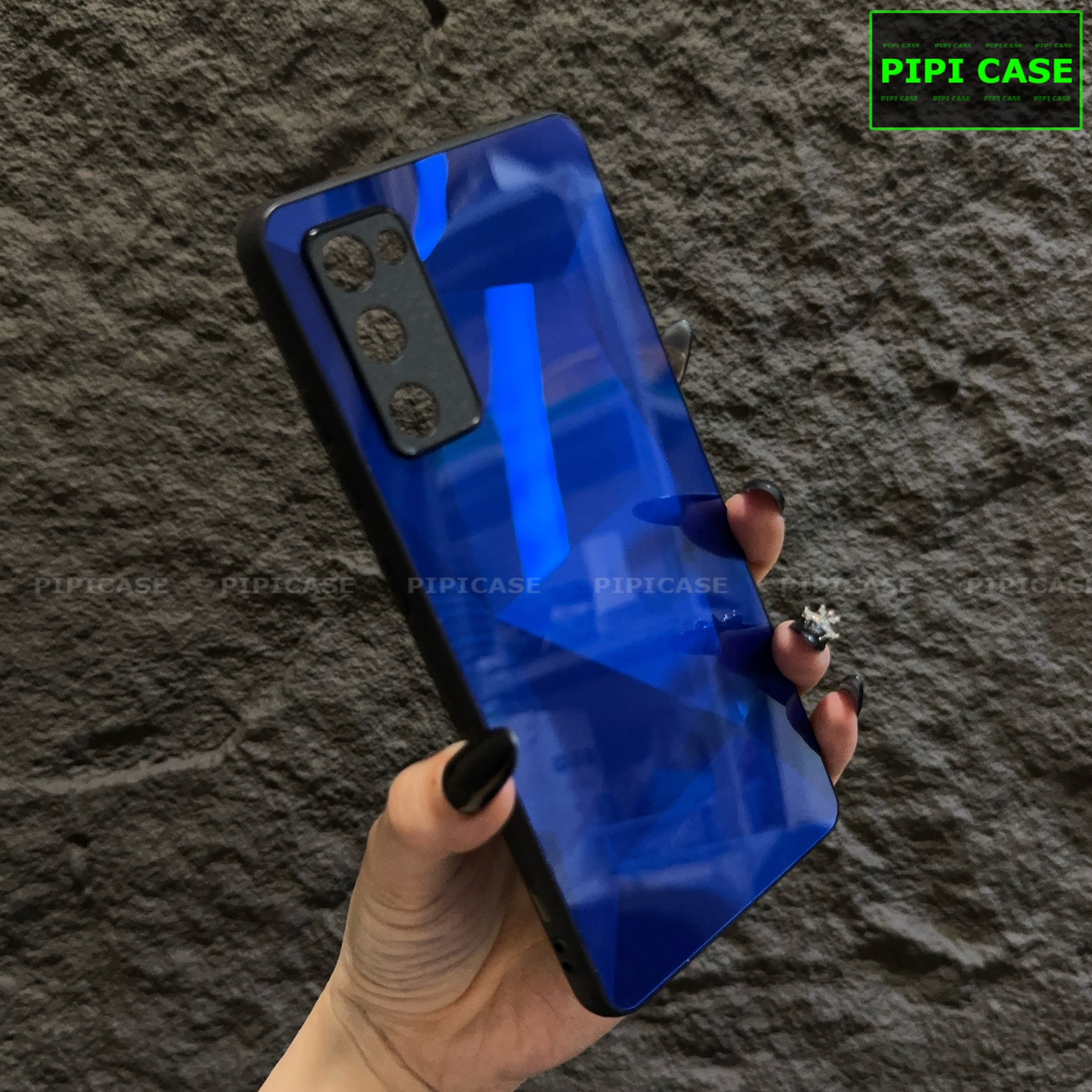 Ốp Lưng Samsung S20 FE 5G - Kim Cương 6D - Xanh Dương_thumbnail_1