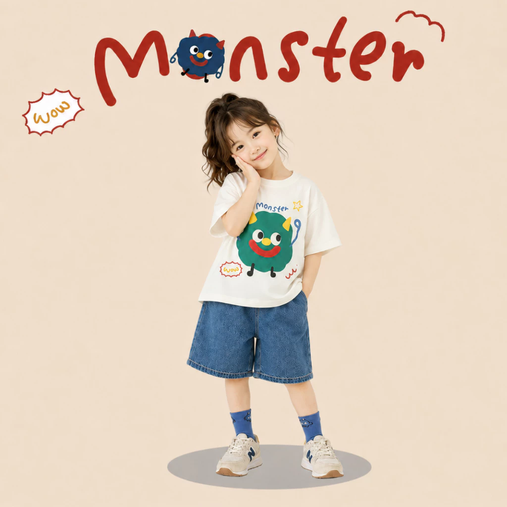 Áo phông trẻ em cộc tay hình MONSTER - Loza Kids A002_thumbnail_3