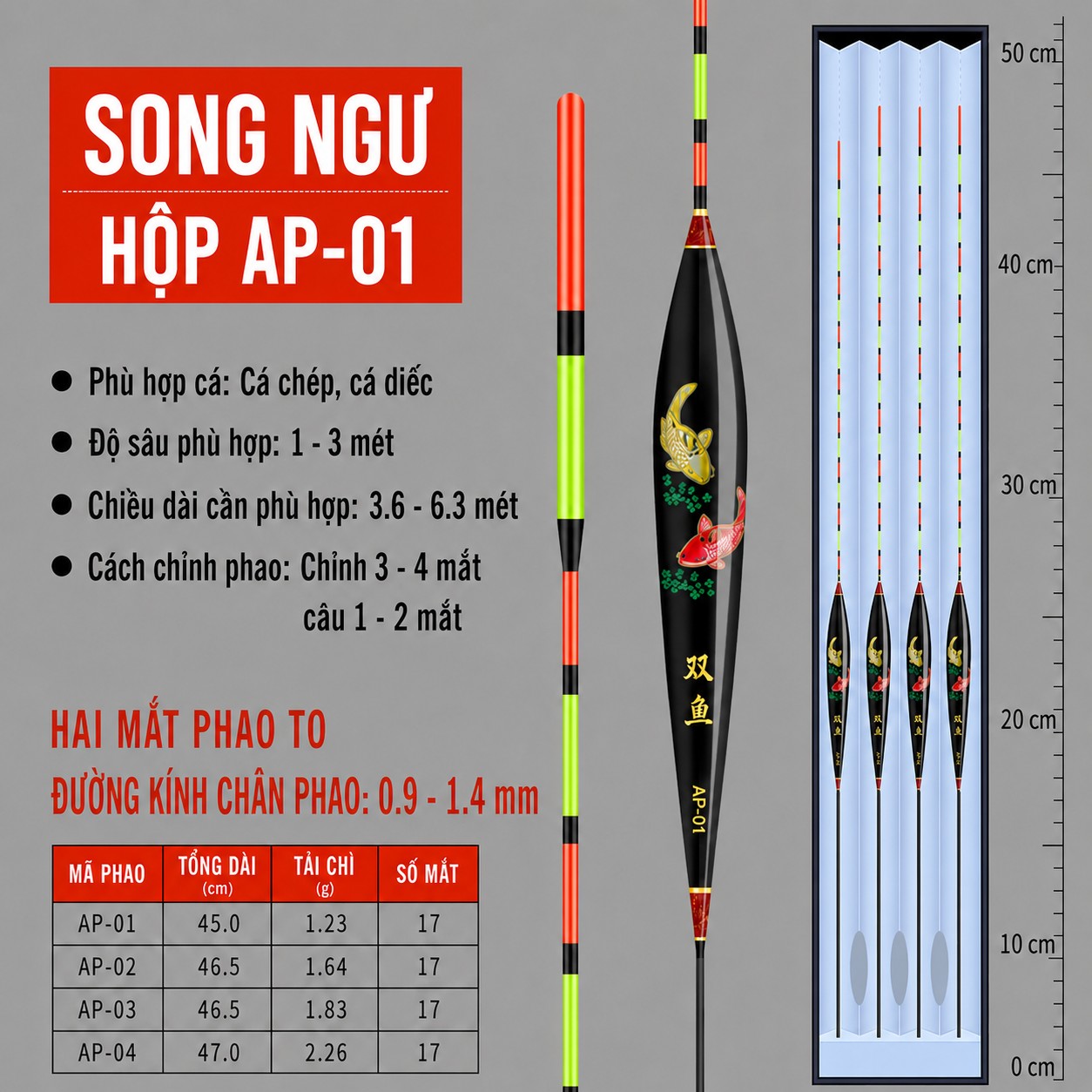Hộp 4 Phao Nano Vẽ tay Song Ngư_thumbnail_4