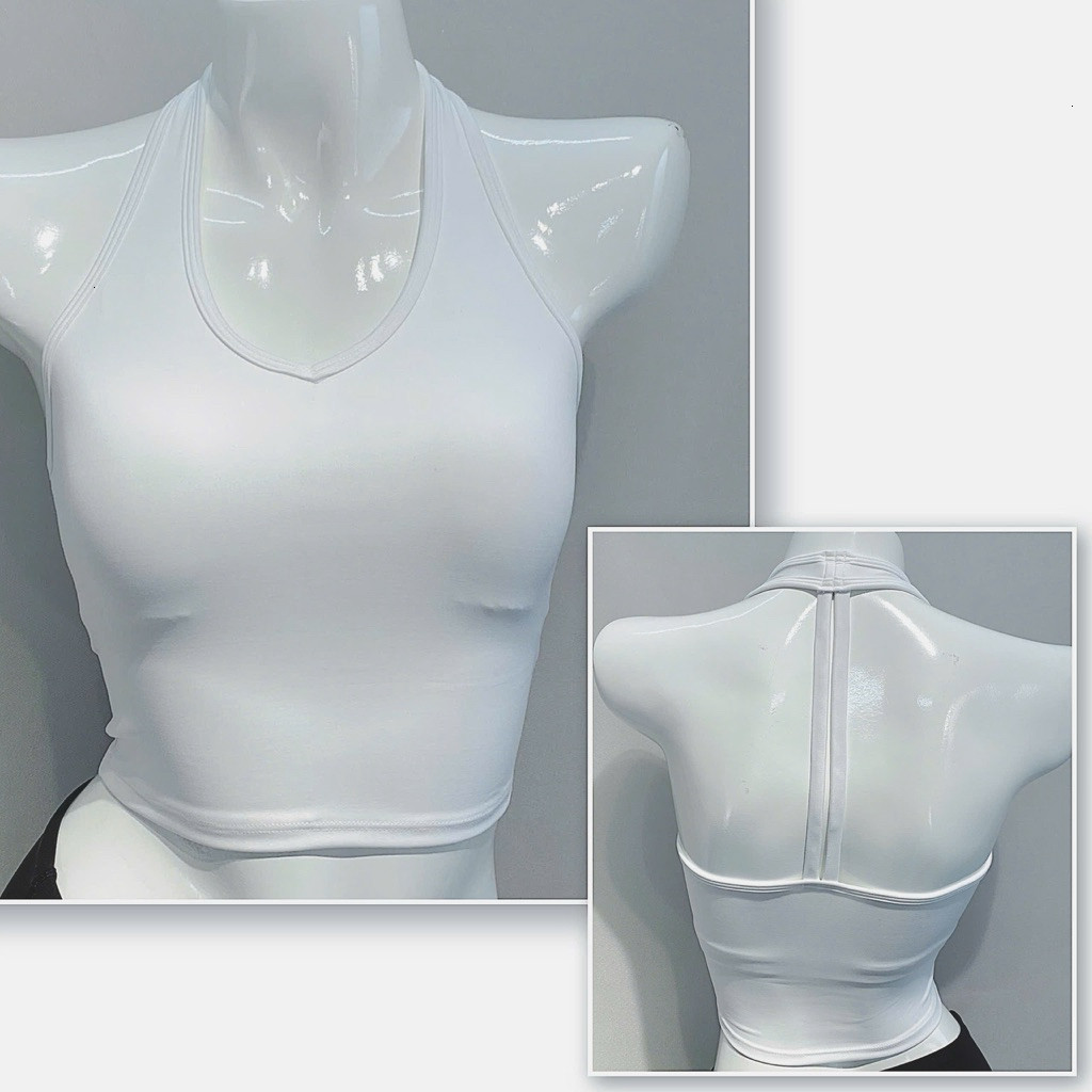 Yumii Sportswear Áo Croptop Thể Thao Tập Gym Yoga Nữ Không Tay Dáng Yếm Ôm Body Vải Thun Lạnh Co Giãn Thấm Hút_thumbnail_1