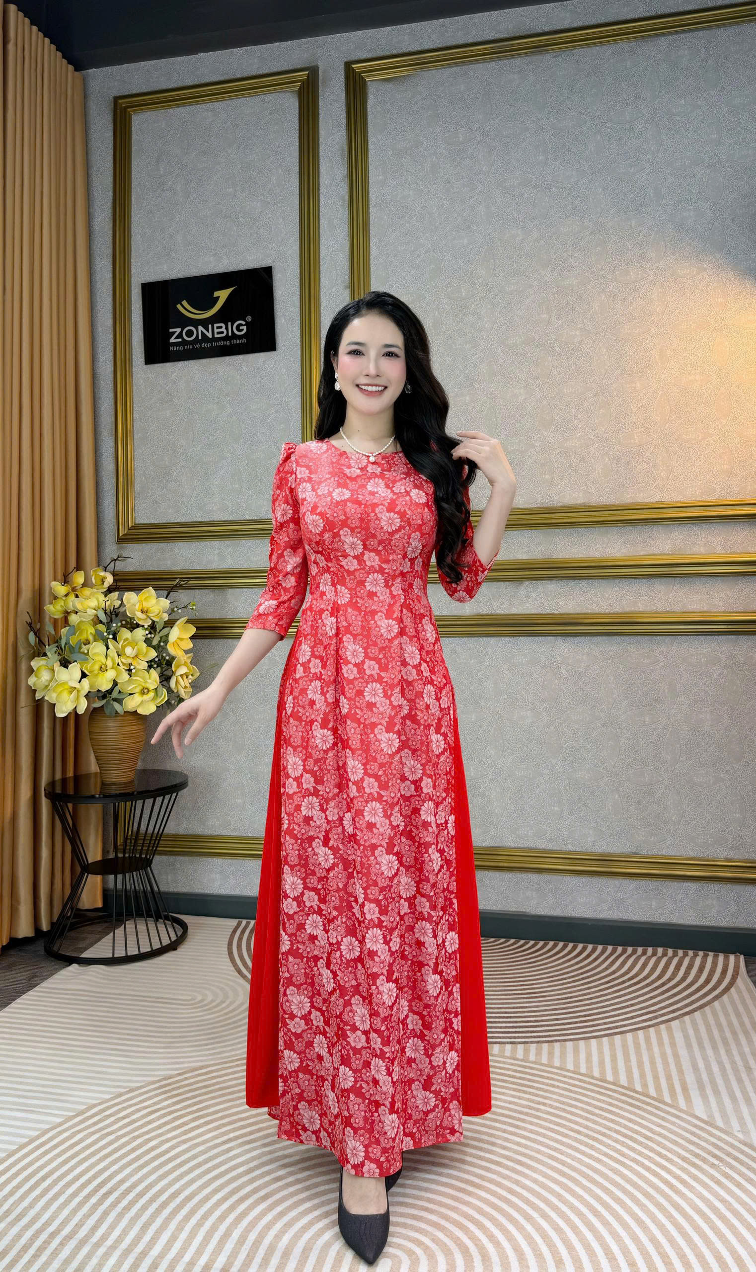 Đầm giả áo dài - Y2186 - Thương hiệu ZONBIG