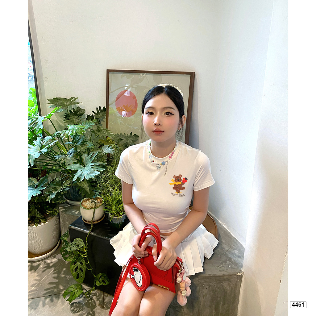 Áo baby tee form ôm Hàn Quốc gấu nhỏ Miucho 4461_thumbnail_3
