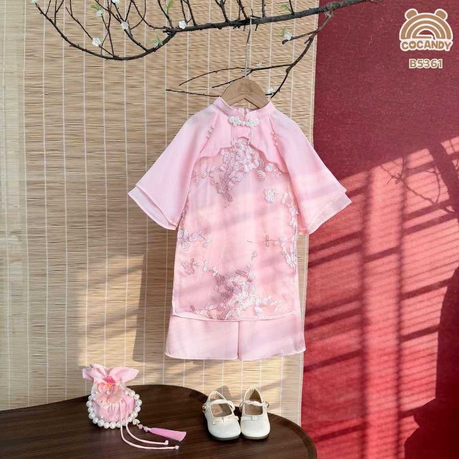 Bộ áo dài HỒNG "Nhã"
