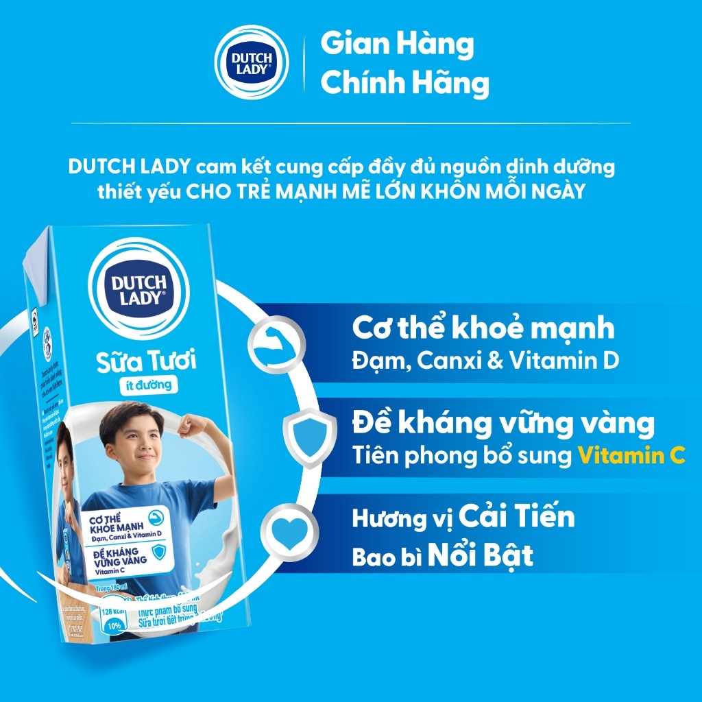 Thùng 24 bịch sữa dinh dưỡng ít đường Dutch Lady 180ml_thumbnail_3