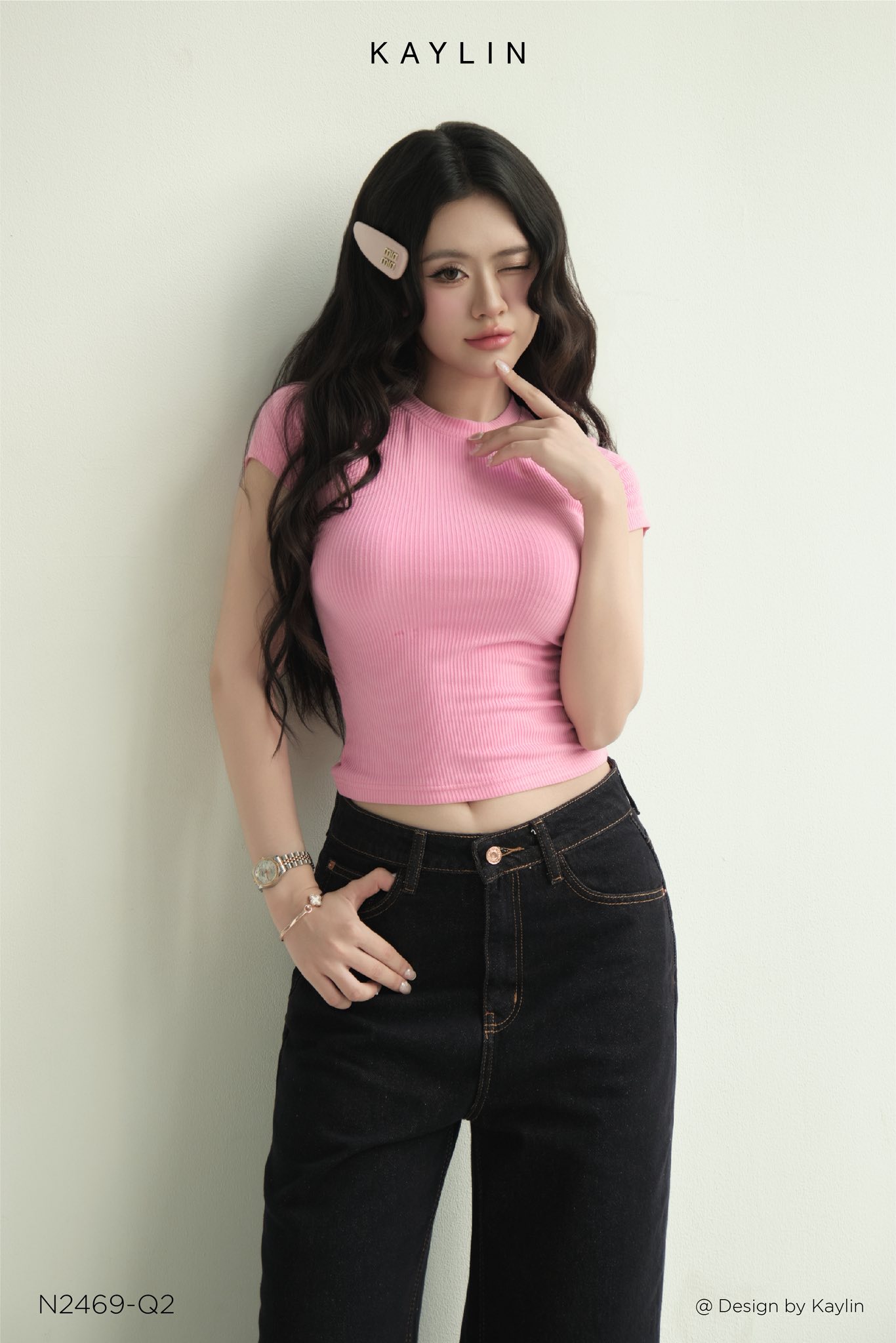 Áo Thun Gân Baby Tee KAYLIN