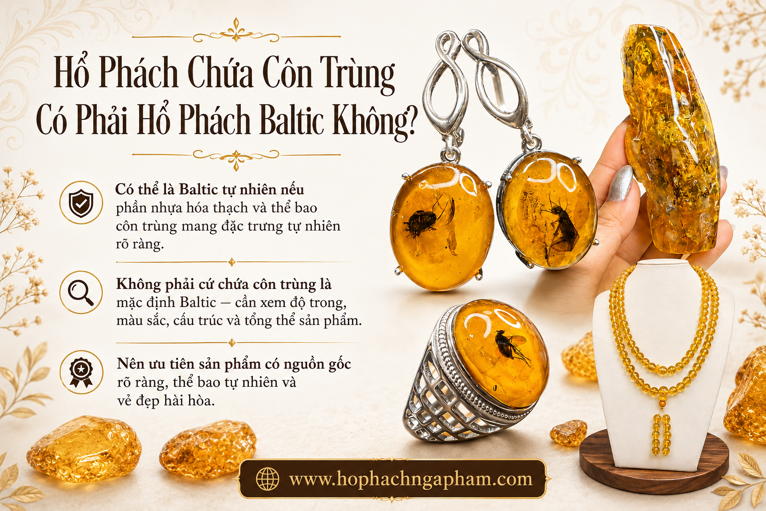 Hổ Phách Chứa Côn Trùng Có Phải Hổ Phách Baltic Không?