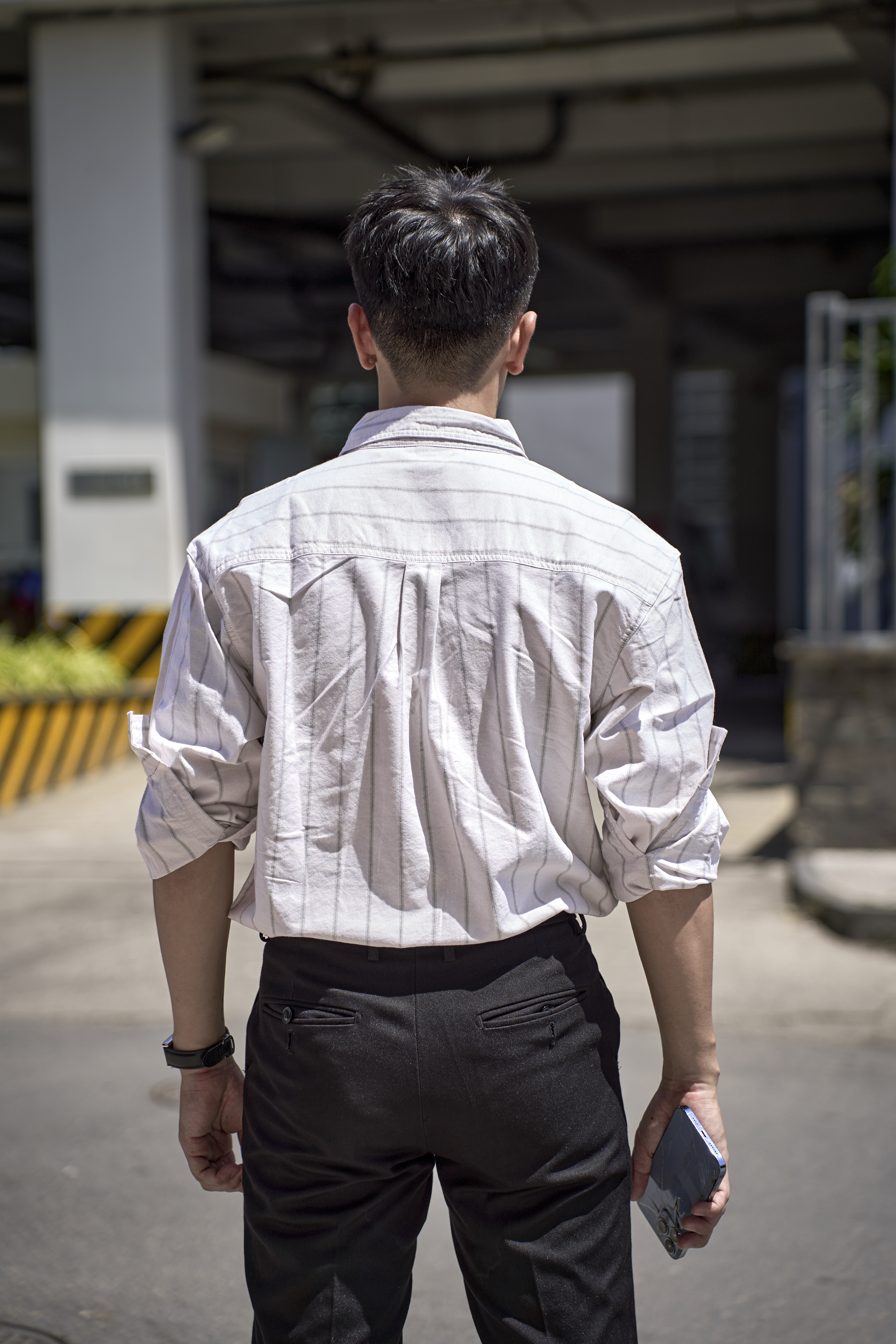 SA131 - Áo sơ mi nam kẻ sọc kiểu Nhật dáng rộng, phong cách văn học, thoải mái hàng ngày_thumbnail_3