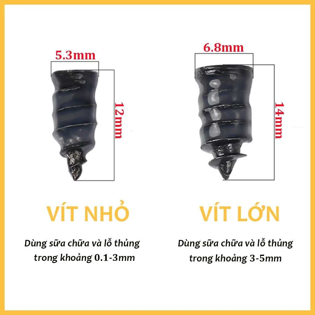 Bộ vít vá lốp khẩn cấp ô tô, xe máy