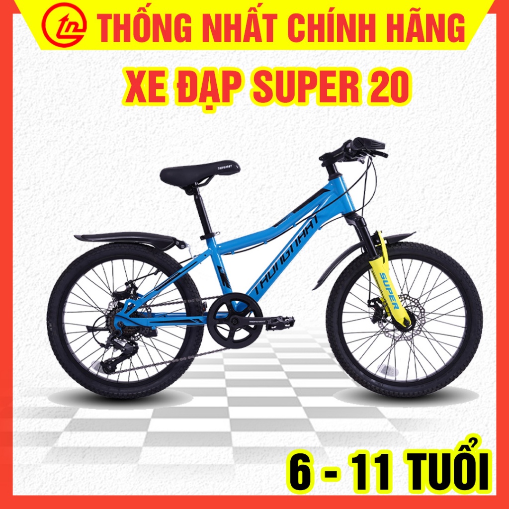 Xe Đạp Trẻ Em Thống Nhất Super 20 Cho Học Sinh,  (Tặng Kèm Phụ Kiện), Thể Thao, Thép Sơn Tĩnh Điện_thumbnail_1