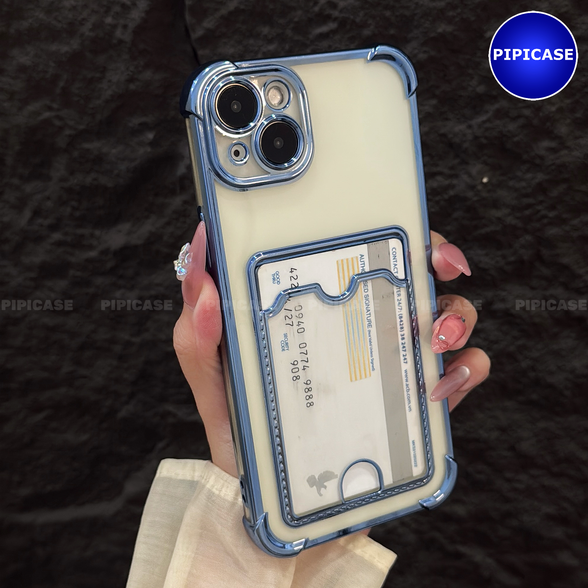 Ốp Lưng iPhone 14 Plus - Ốp Thẻ - Xanh Nhạt_thumbnail_5