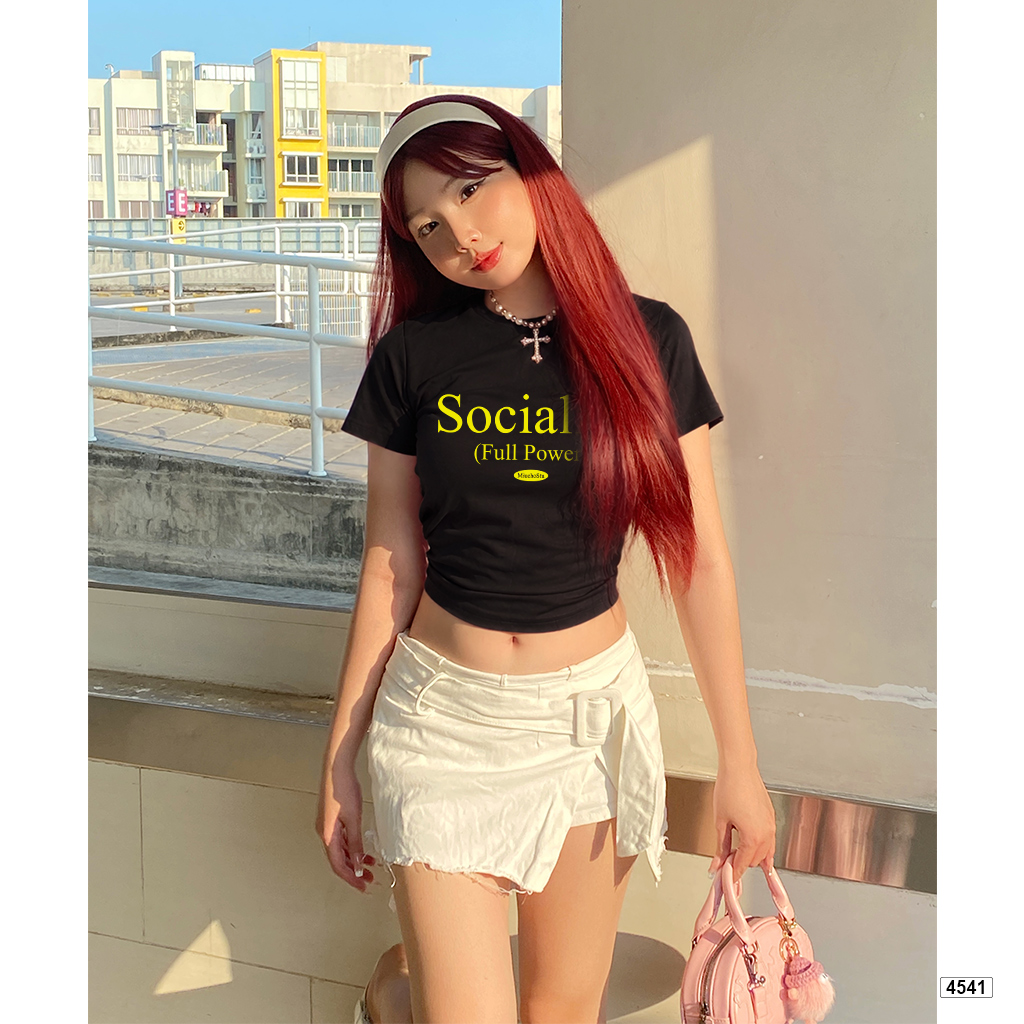 Áo baby tee form ôm Miucho basic Hàn Quốc 4541_thumbnail_6