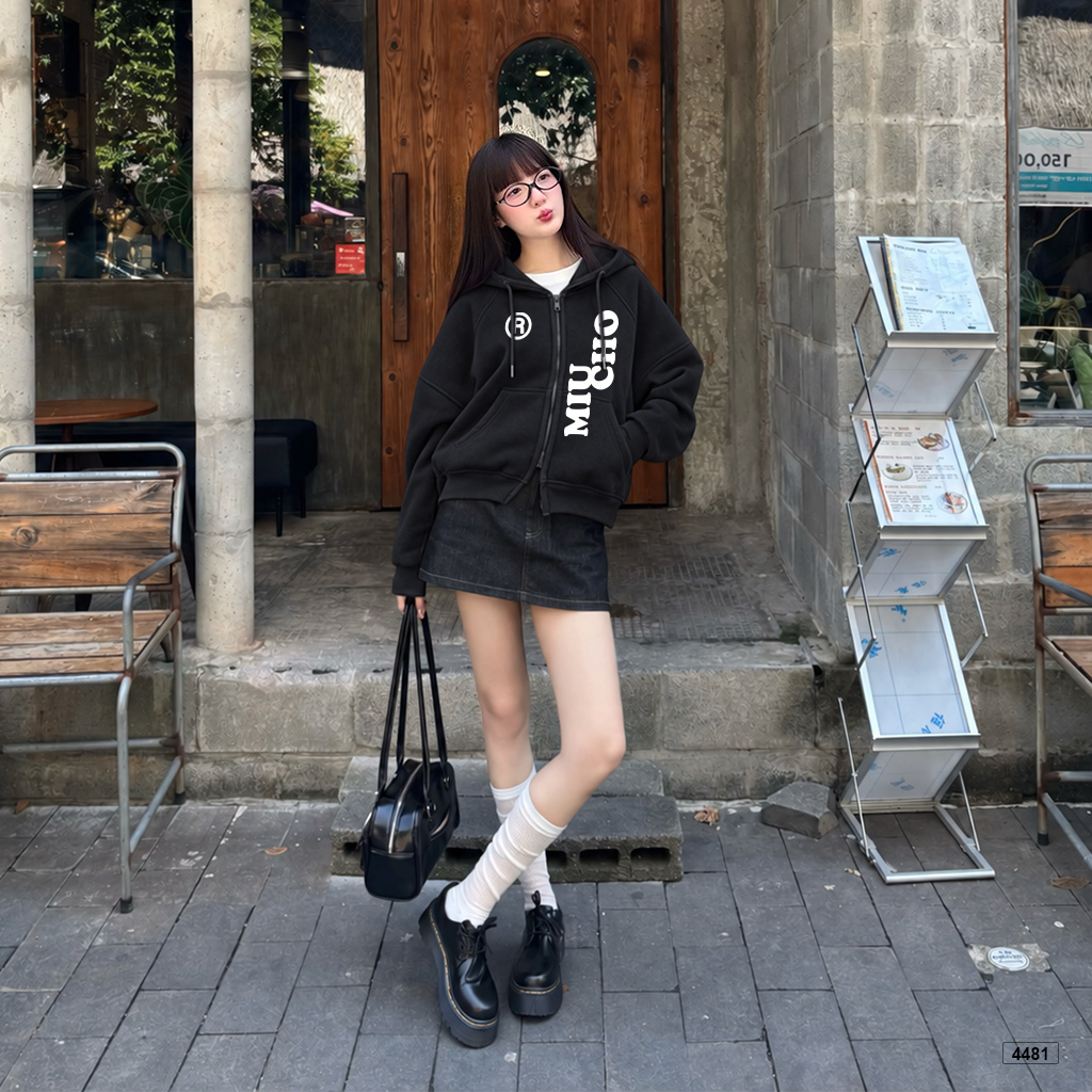 Áo hoodie zip Miucho form rộng Hàn Quốc nỉ 2 da 4481_thumbnail_4