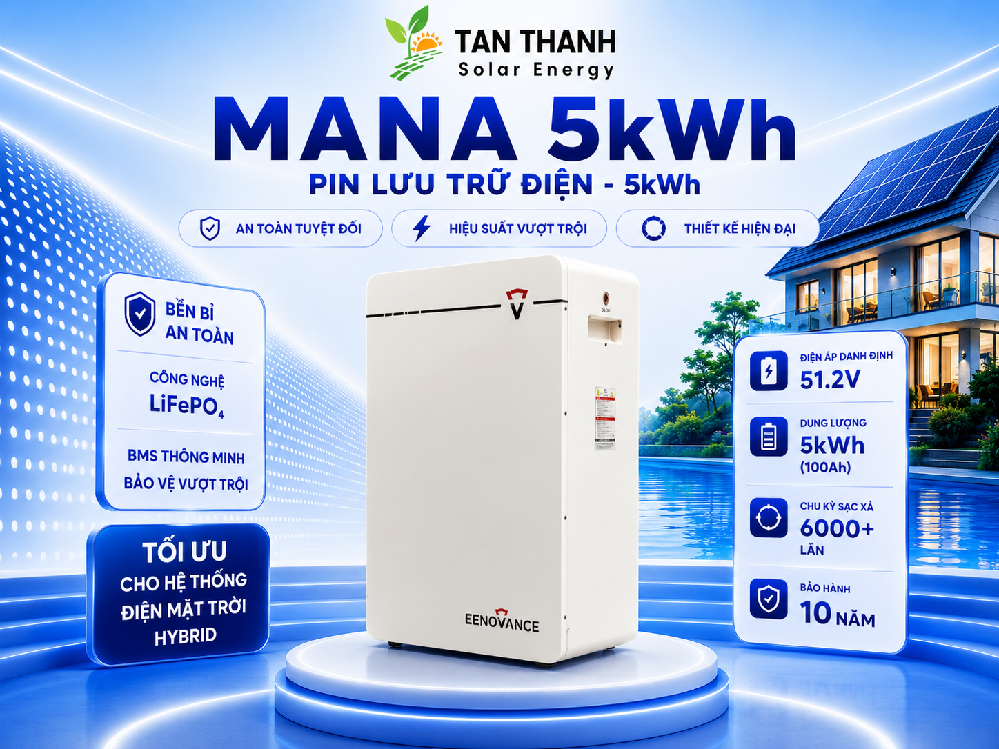 Pin lưu trữ MANA 5.12 