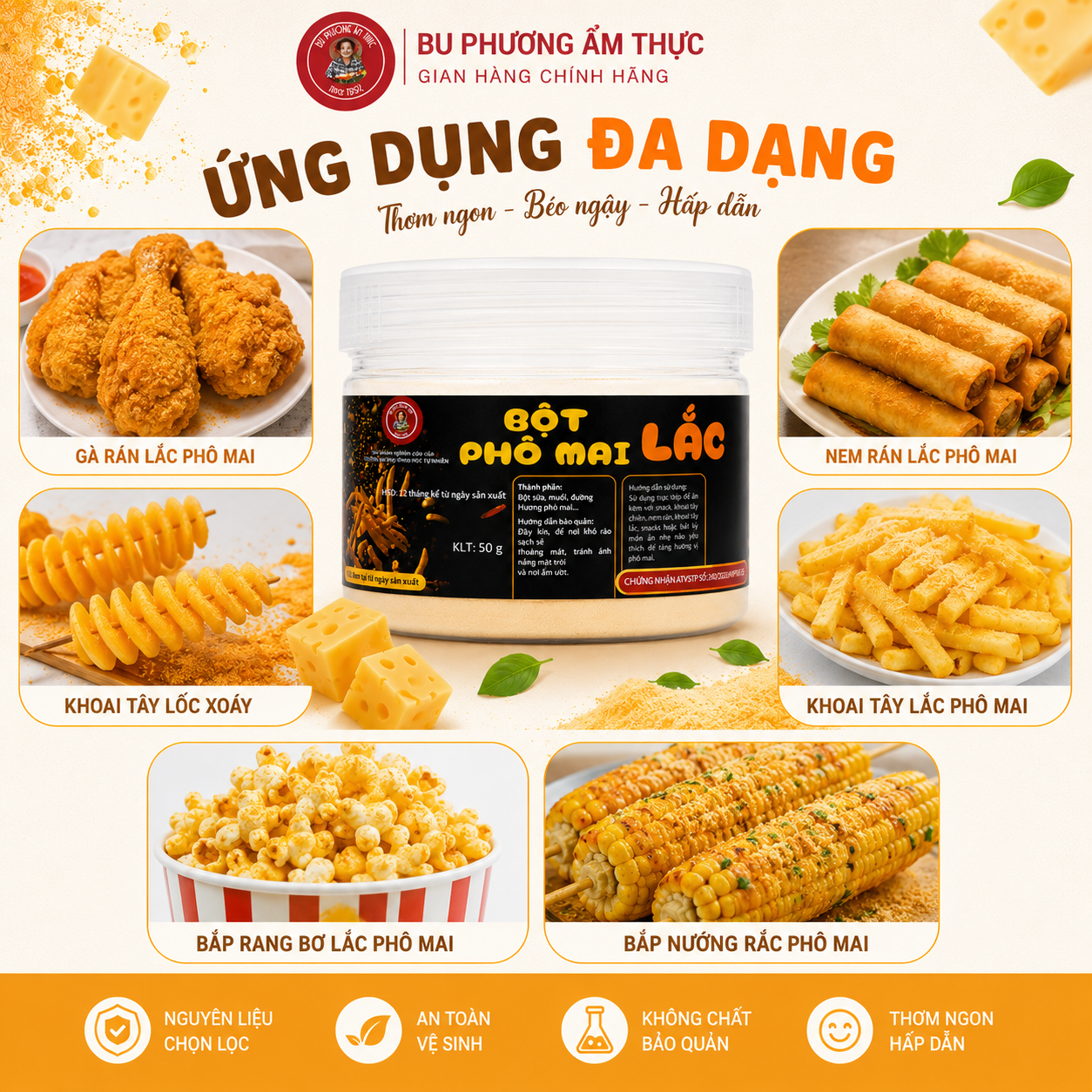 Bột Phô Mai Lắc Bu Phương 50G – Lắc Khoai Tây, Gà Rán - BP22_thumbnail_2