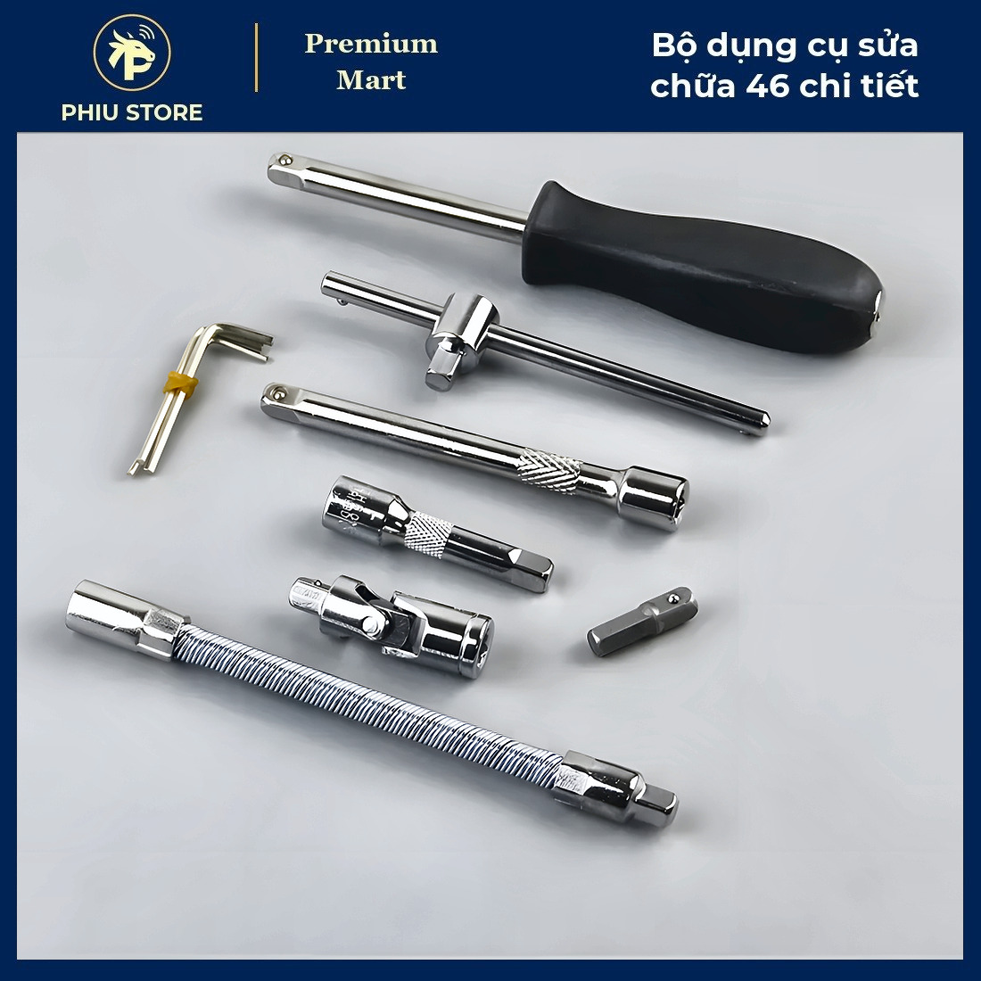 Bộ Tuýp Sửa Xe Máy - Bộ Dụng Cụ Sửa Chữa 46 Chi Tiết, Bộ Tuýp Sửa Xe Ô Tô - PHIU STORE_thumbnail_6