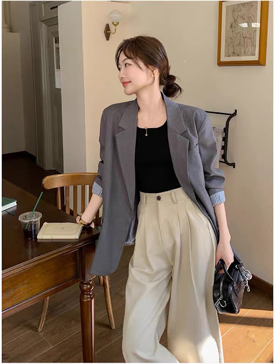 Lucas - Áo khoác blazer 2 cúc bổ túi viền cổ tay caro_thumbnail_3