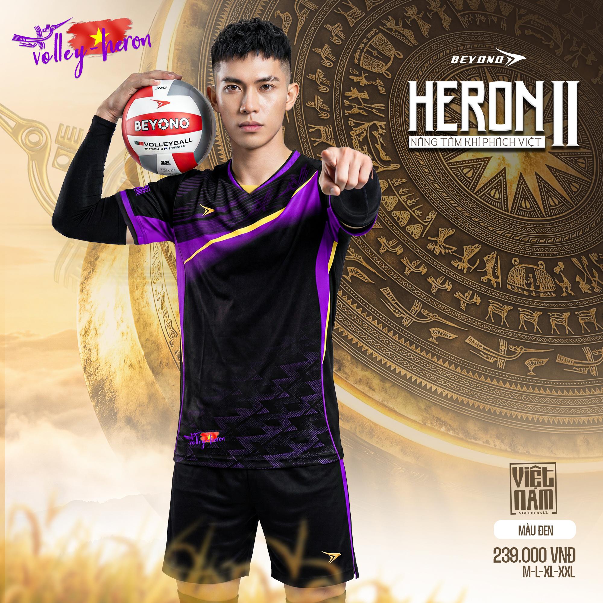 BST Quần Áo Bóng Chuyền Beyono Heron II Thun Mè Cao Cấp Thoáng Mát Thể Thao Đương Đại_thumbnail_4