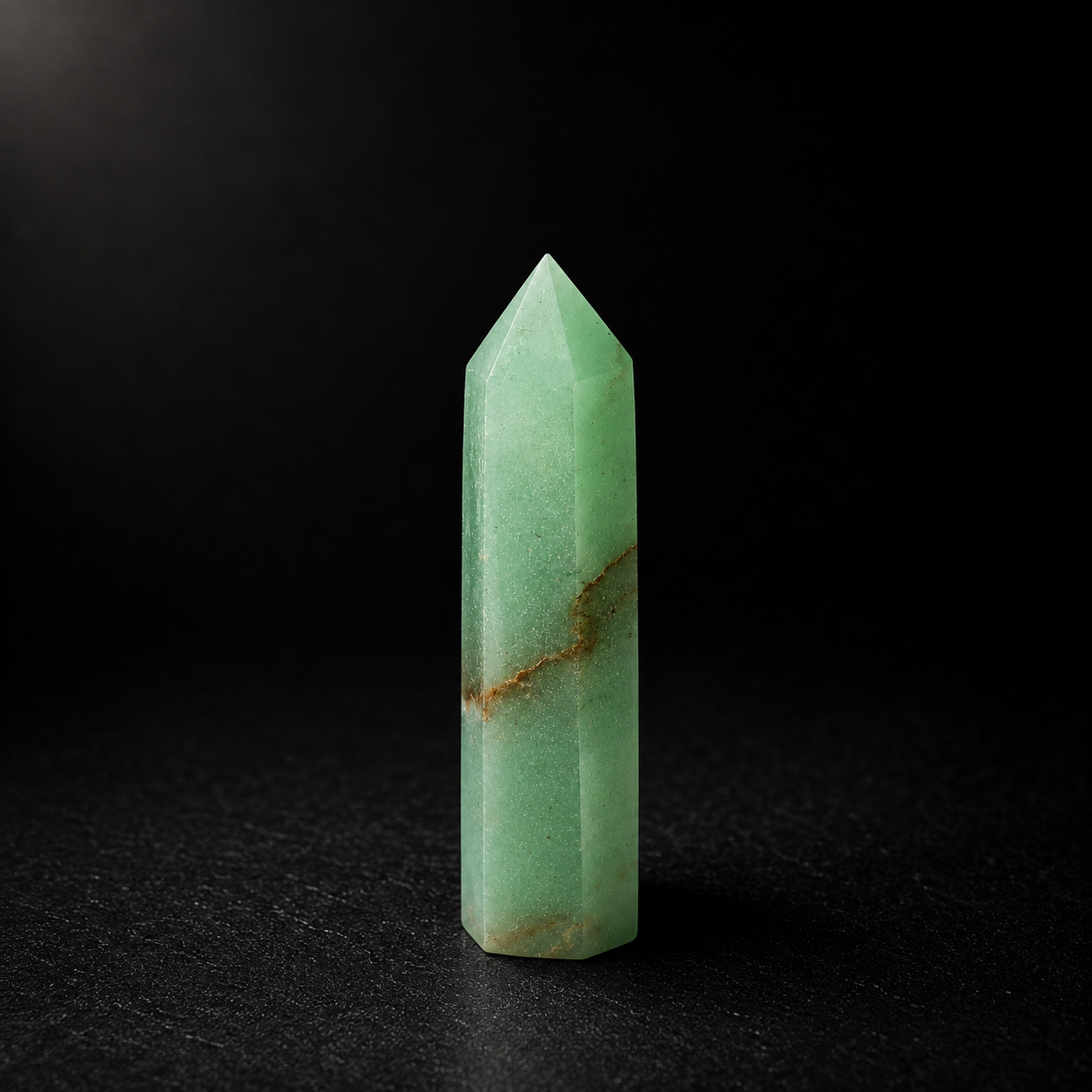 Trụ Đá Mài Bóng - Green Aventurine (Ngọc Đông Linh)_thumbnail_2