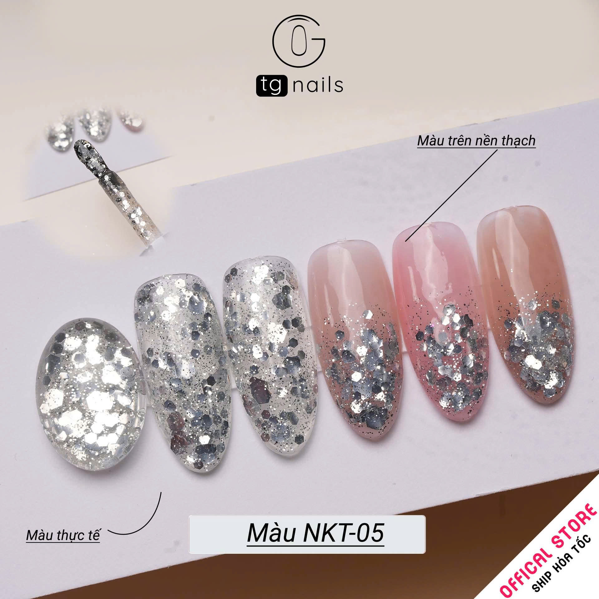 Sơn móng gel TG - Nhũ Siêu Sáng chai 15ml_thumbnail_5
