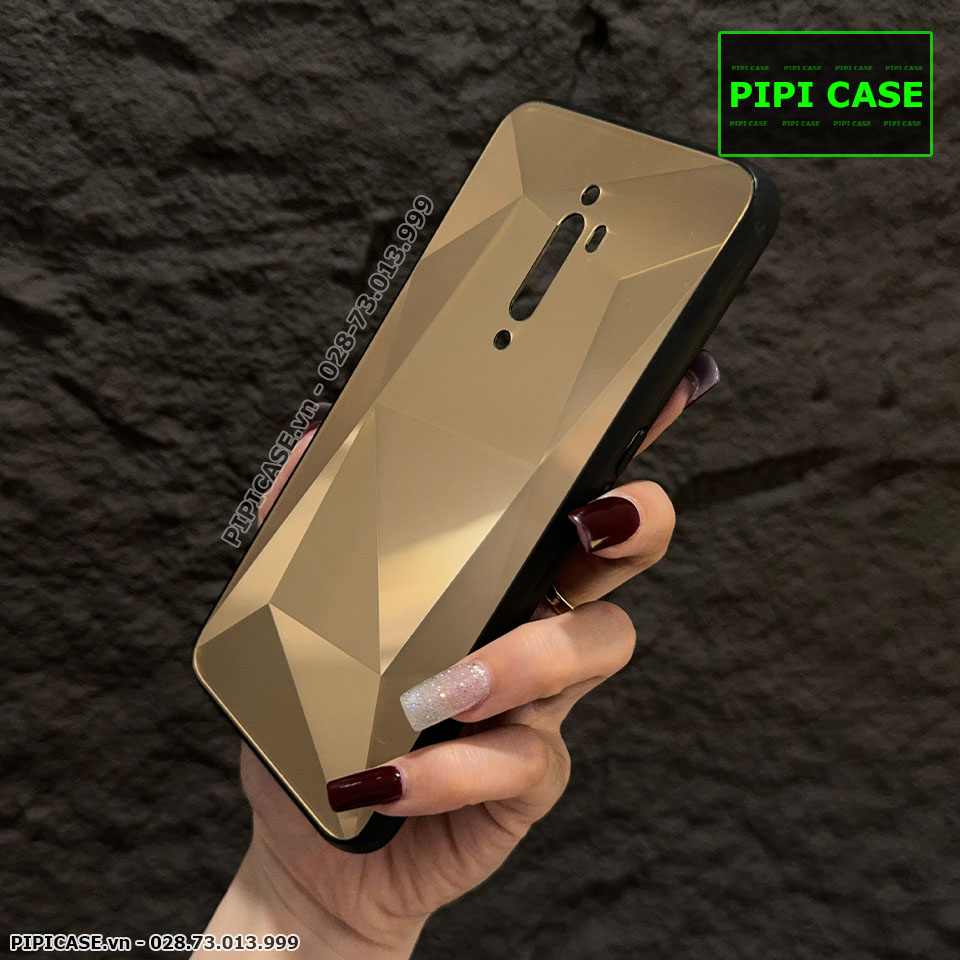 Ốp Lưng Oppo Reno 2F - Kim Cương 6D - Vàng