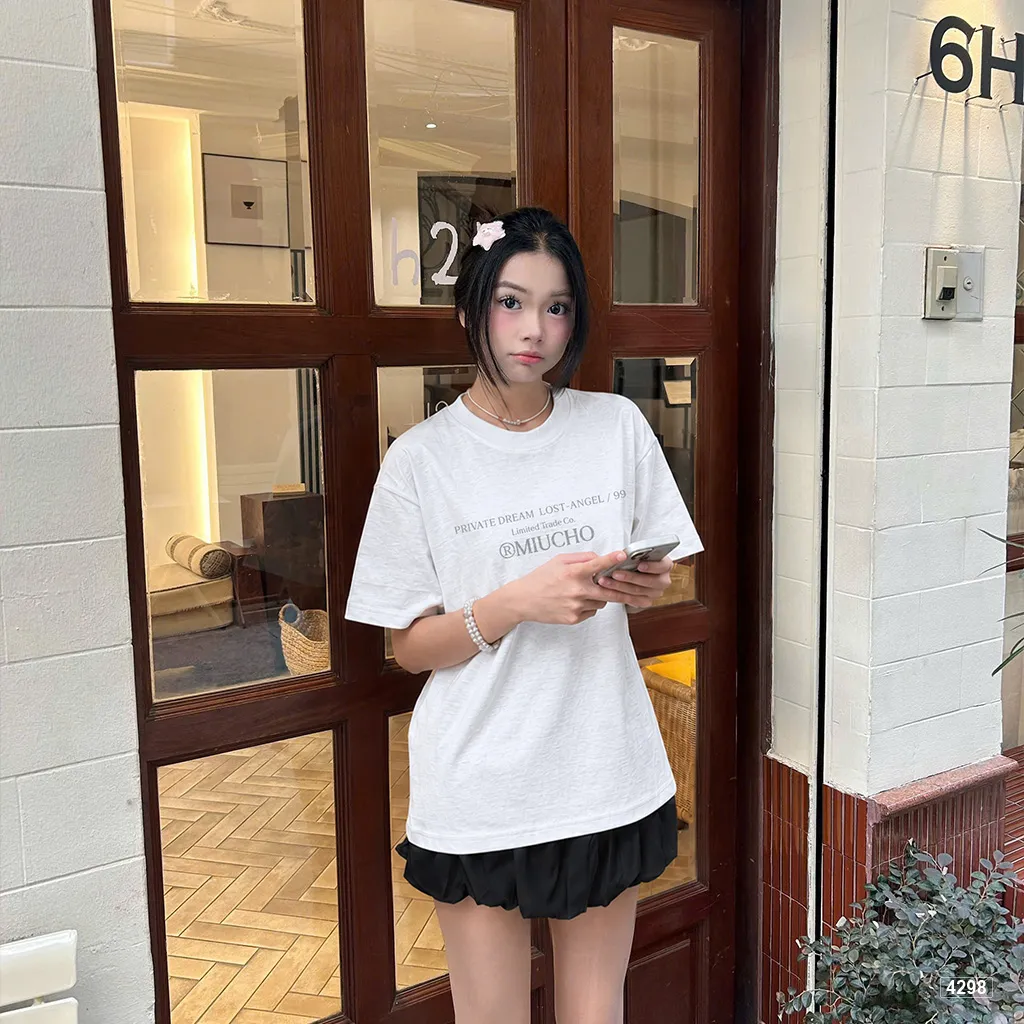 Áo thun boxy unisex chất vải xước Miucho 4298_thumbnail_5
