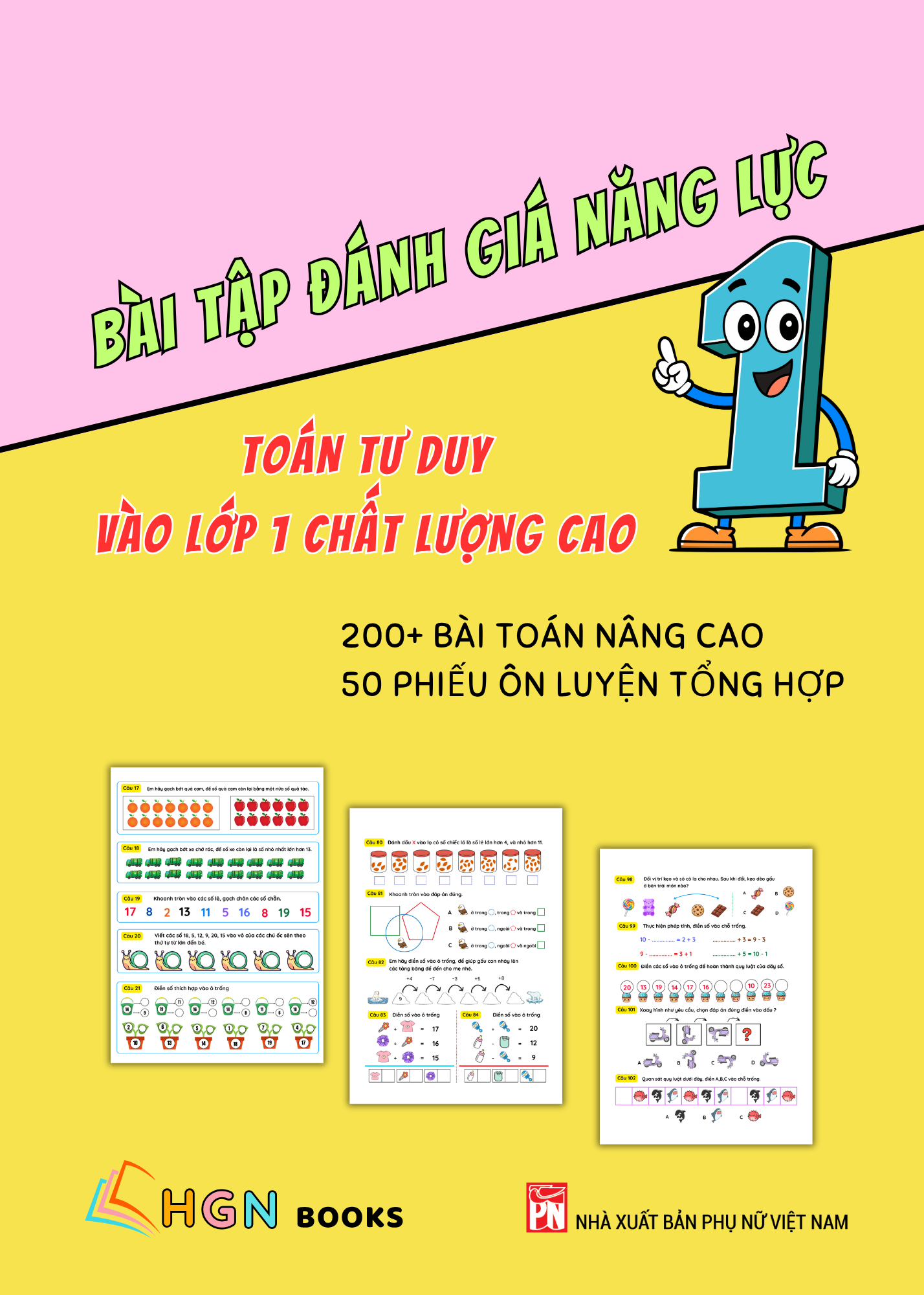 268 Bài tập đánh giá năng lực Toán tư duy, Đề cương ôn thi vào lớp 1 chất lượng cao