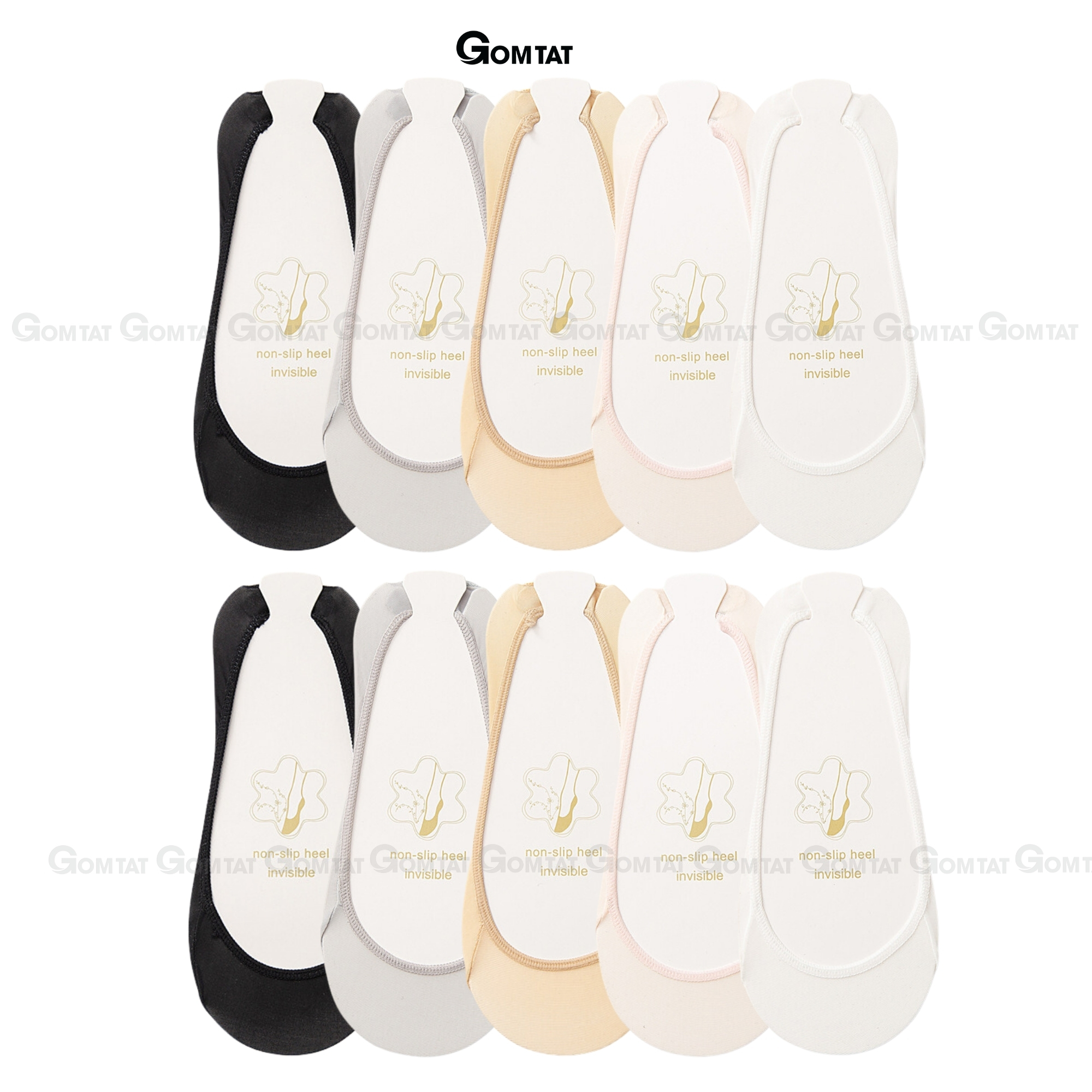 Combo 10 đôi tất nữ lười đi giày cao gót GOMTAT, có đệm silicon chống tuột gót - CAOGOT-SUX-19218_thumbnail_12