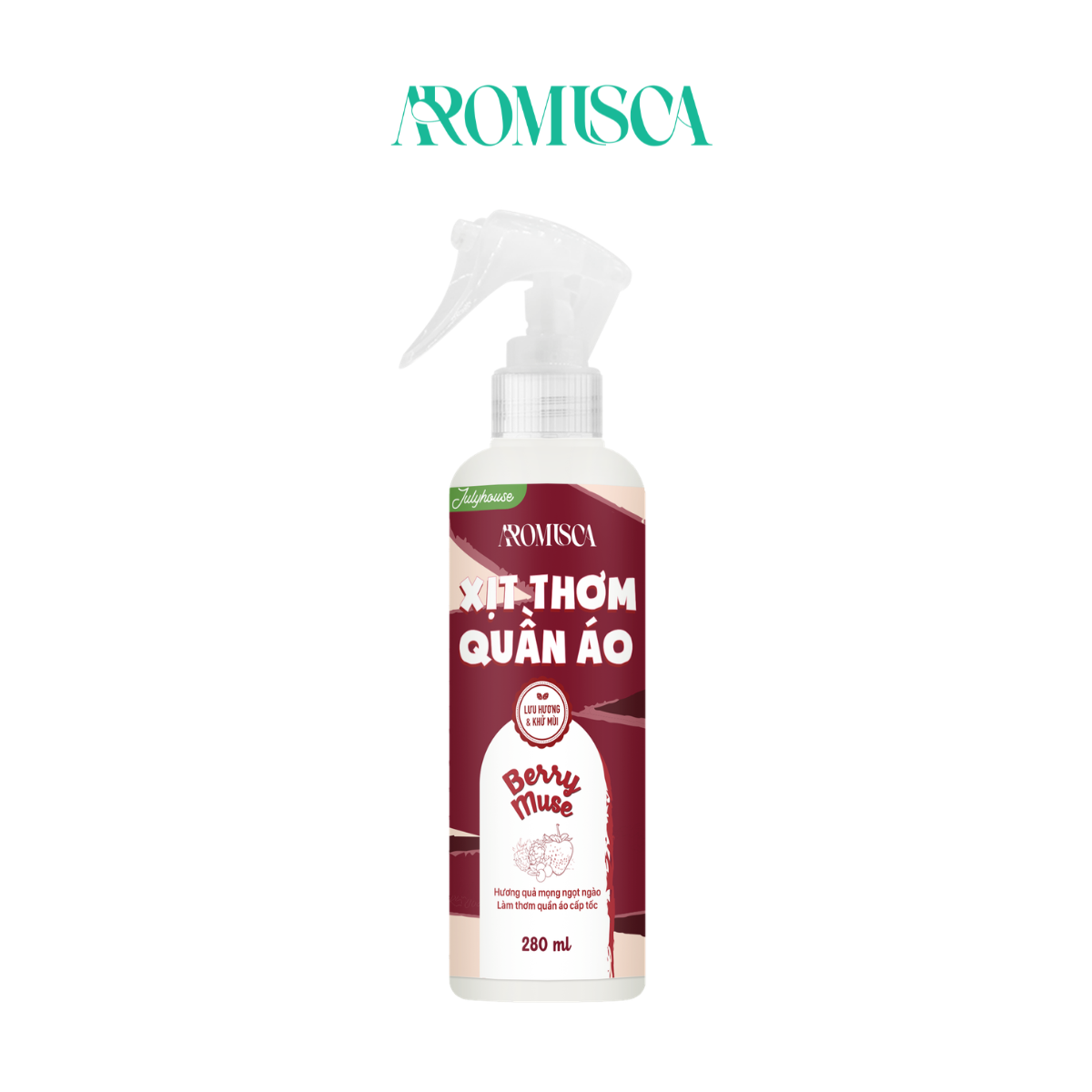 Xịt thơm quần áo Berry Muse Aromisca