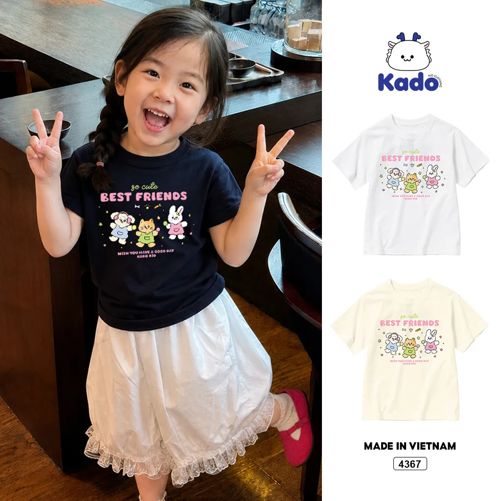 Áo thun bé gái best friends Hàn Quốc Kado 4367