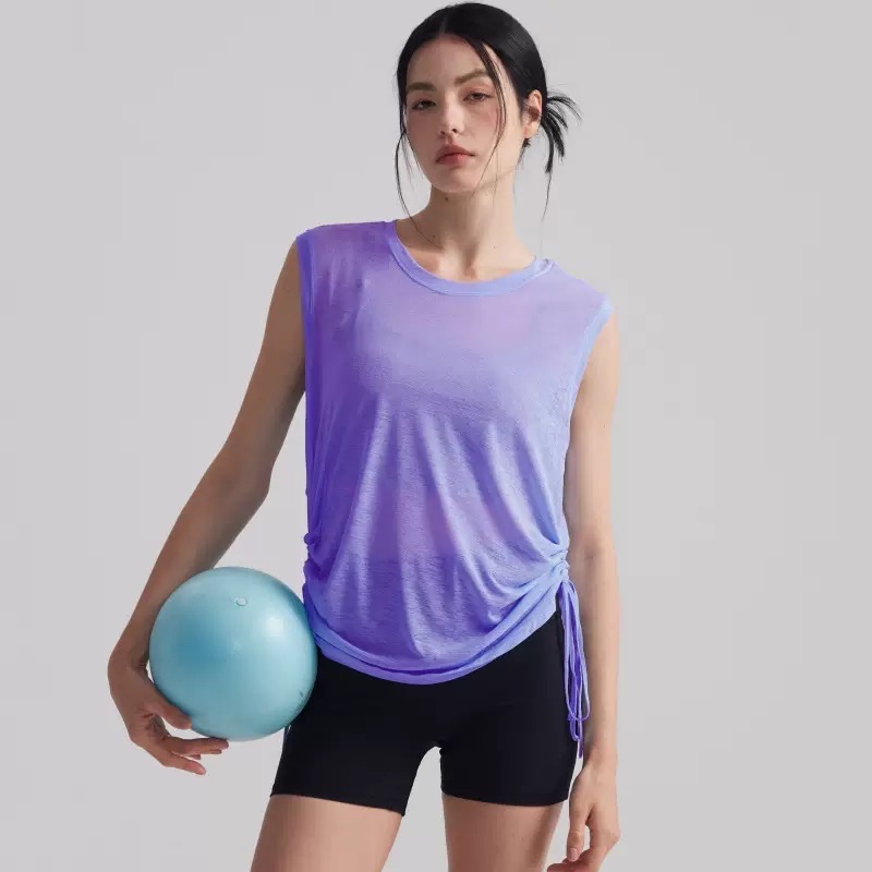 Áo Tanktop Thể Thao Nữ Ba Lỗ Rút Dây Form Rộng Vải Lưới Mè Thoáng Khí Thấm Hút Nhanh Khô_thumbnail_20