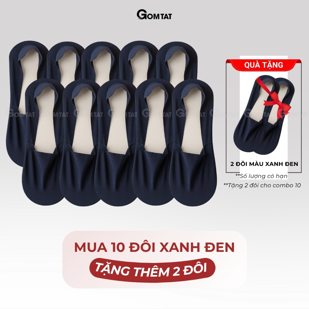 [MUA 10 TẶNG 2] Combo 10 đôi tất tàng hình nam GOMTAT có đệm silicone chống tuột gót - UYE-7010-CB12_thumbnail_11