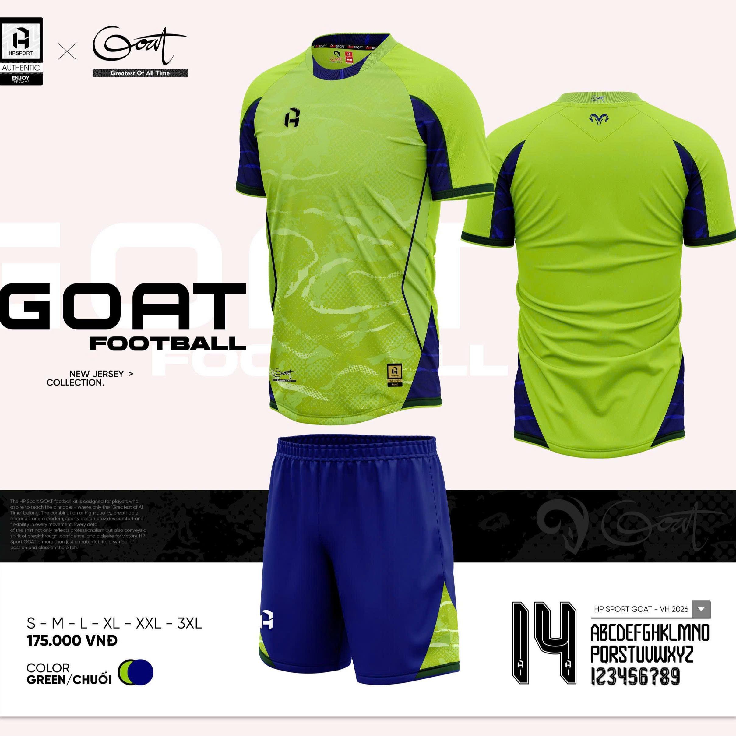 BST Quần Áo Bóng Đá Thiết Kế HP GOAT Thun Mè Cao Cấp Thoáng Khí Thể Thao Đương Đại_thumbnail_2