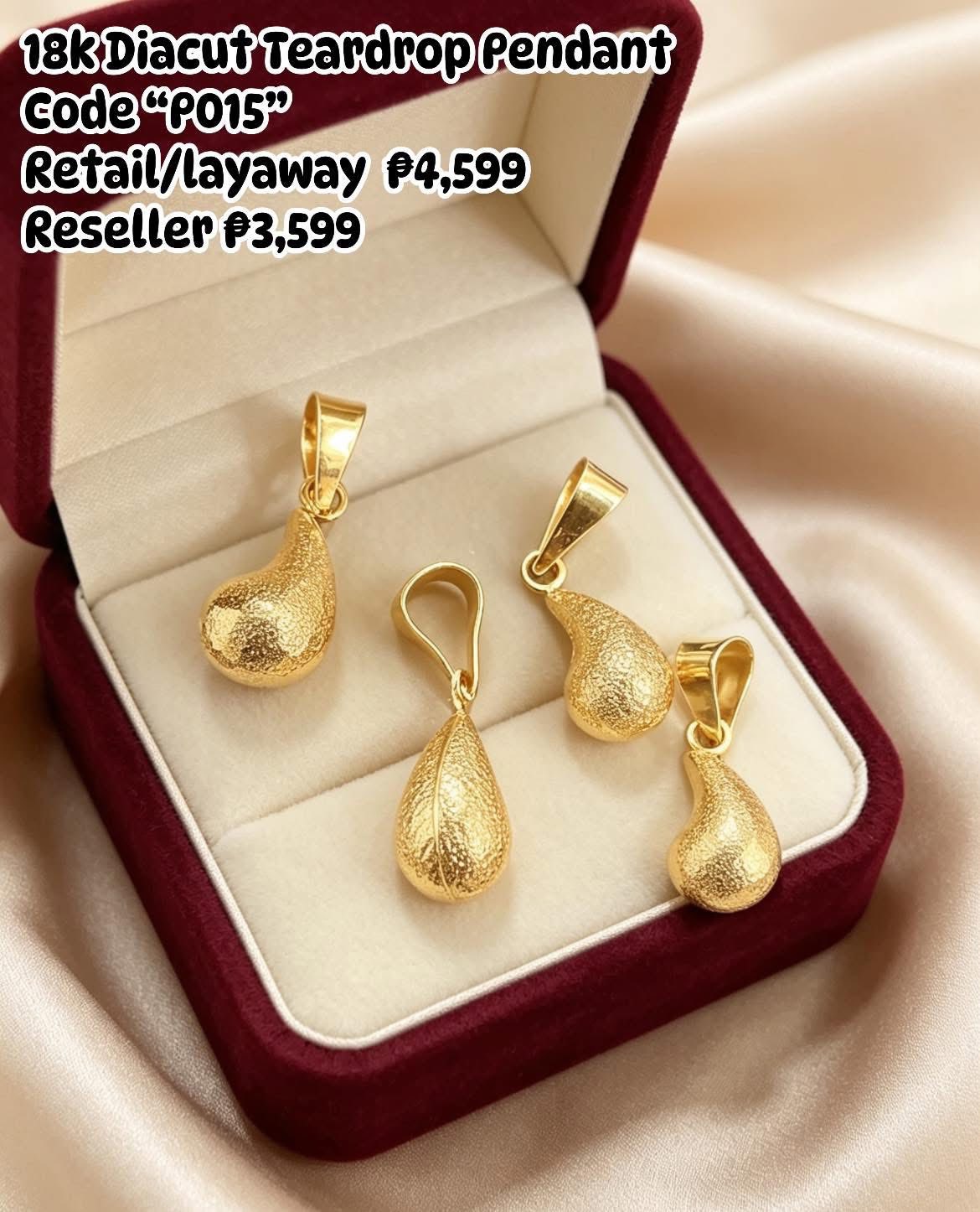 Diacut Teardrop Pendant