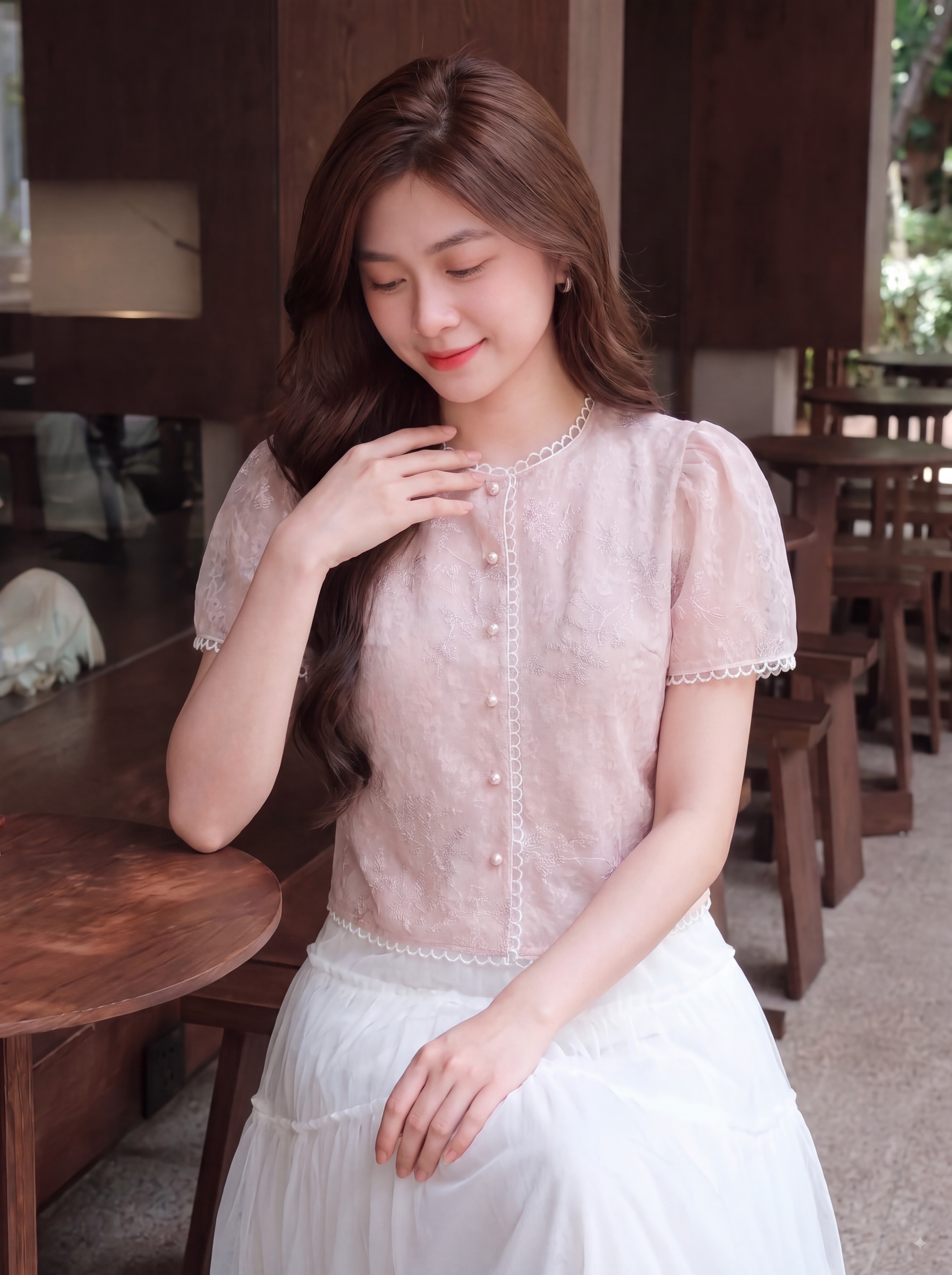 Áo kiểu phối cổ cúc ngọc 605002_thumbnail_7