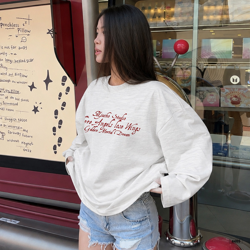 Áo thun form boxy Miucho tay dài cotton xược 4465_thumbnail_2