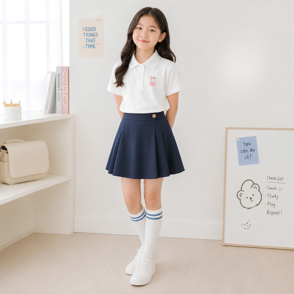 Áo polo bé gái in hình HỘP QUÀ MÈO CON - Loza Kids PL3648_thumbnail_7