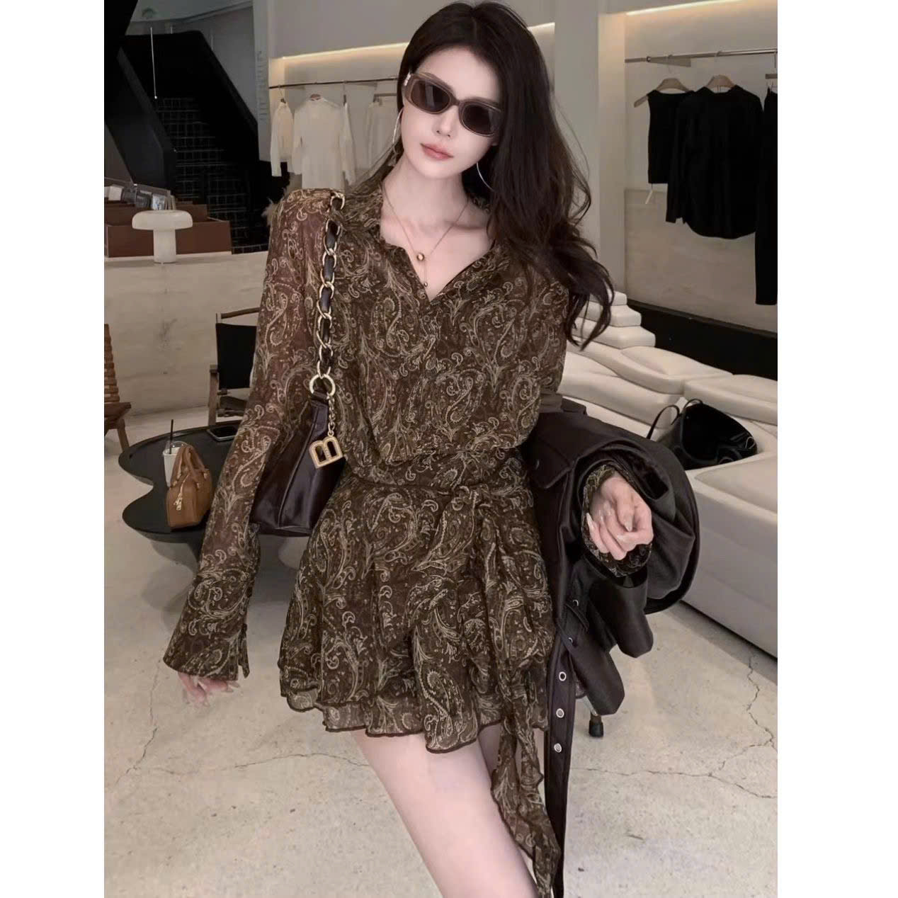 MS XH2803440: Đầm tay dài họa tiết Paisley_thumbnail_1