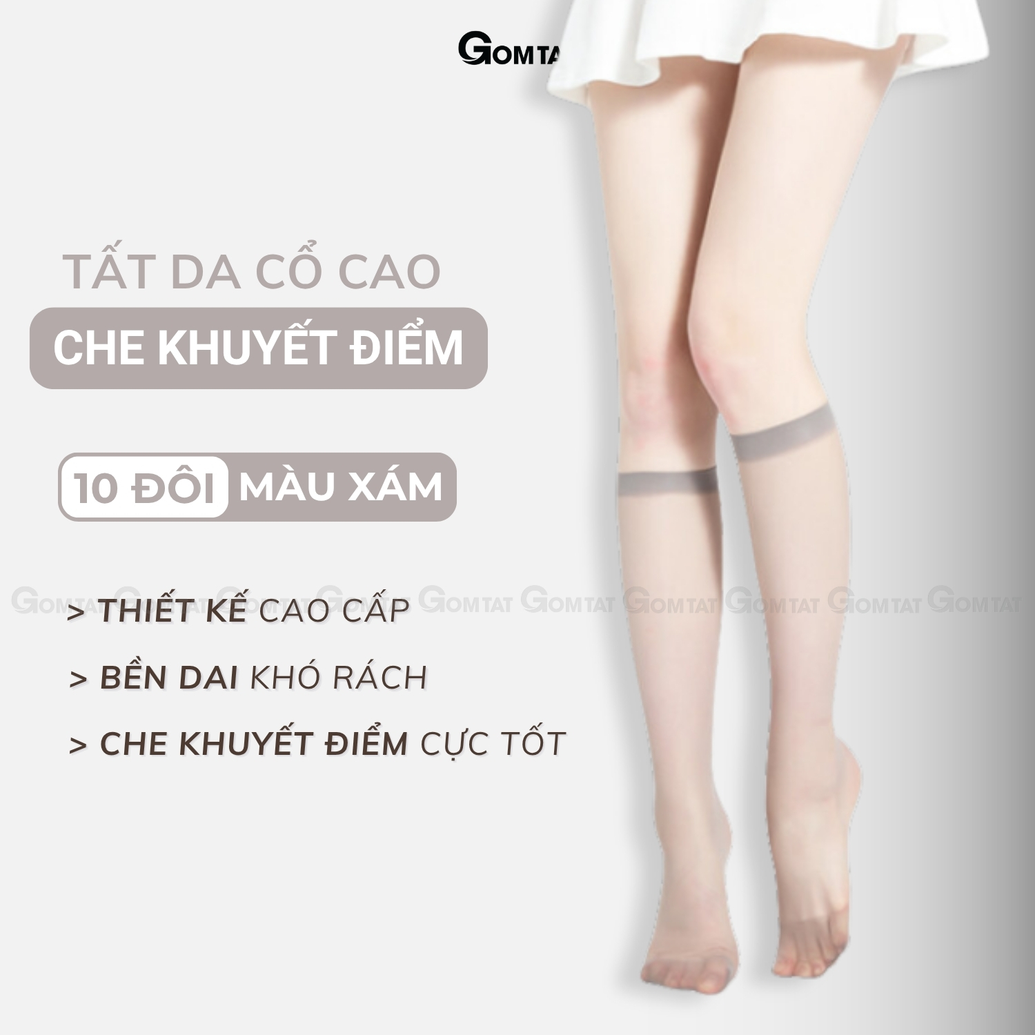 Combo 10 đôi tất che khuyết điểm cổ cao dành cho nữ GOMTAT, vớ da che khuyết điểm siêu thật chân , khó xước - GUO-A099_thumbnail_13