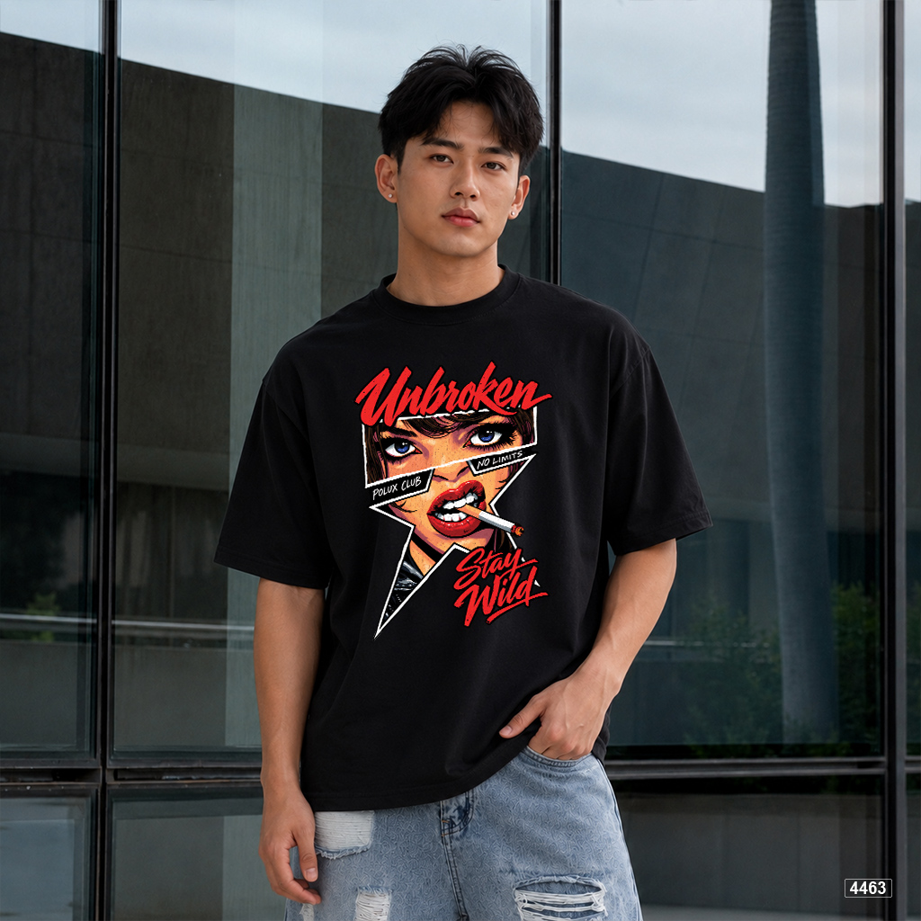 Áo thun nam form rộng streetwear thoáng mát Polux 4463_thumbnail_3